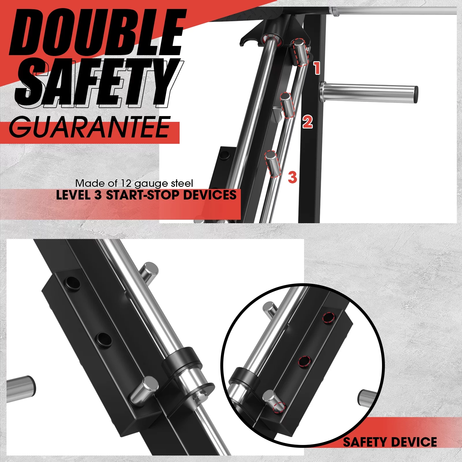 syedee Leg Press Machine with Calf Block, 1500LBS Weight Capacity Adjustable Leg Machine with Resistance Band Pegs and Plate Storages, Workout Equipment for Strength Training - Womvr