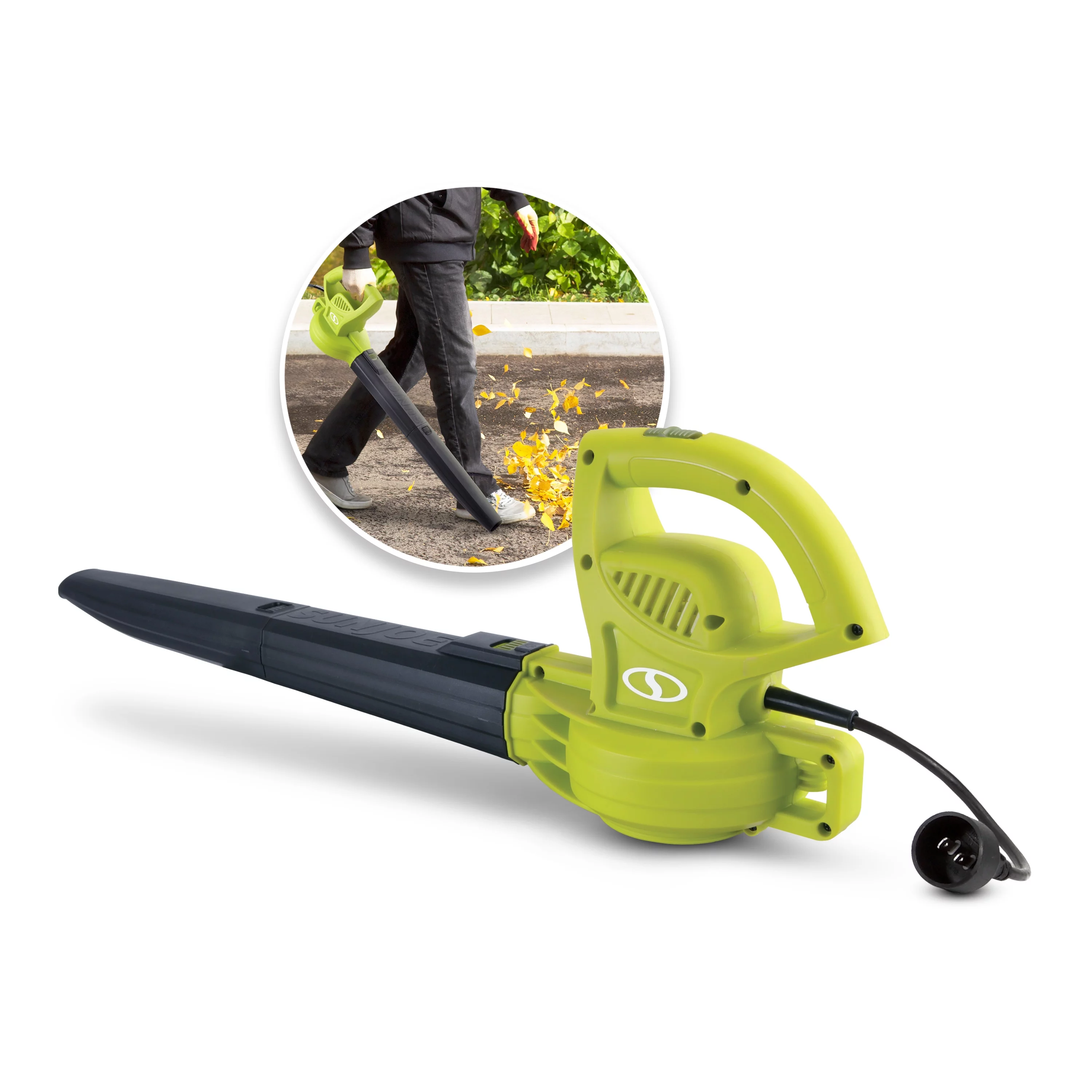 Sun Joe All-Purpose Electric Leaf Blower, 6-Amp, 155-mph, 260-CFM - Green - Womvr