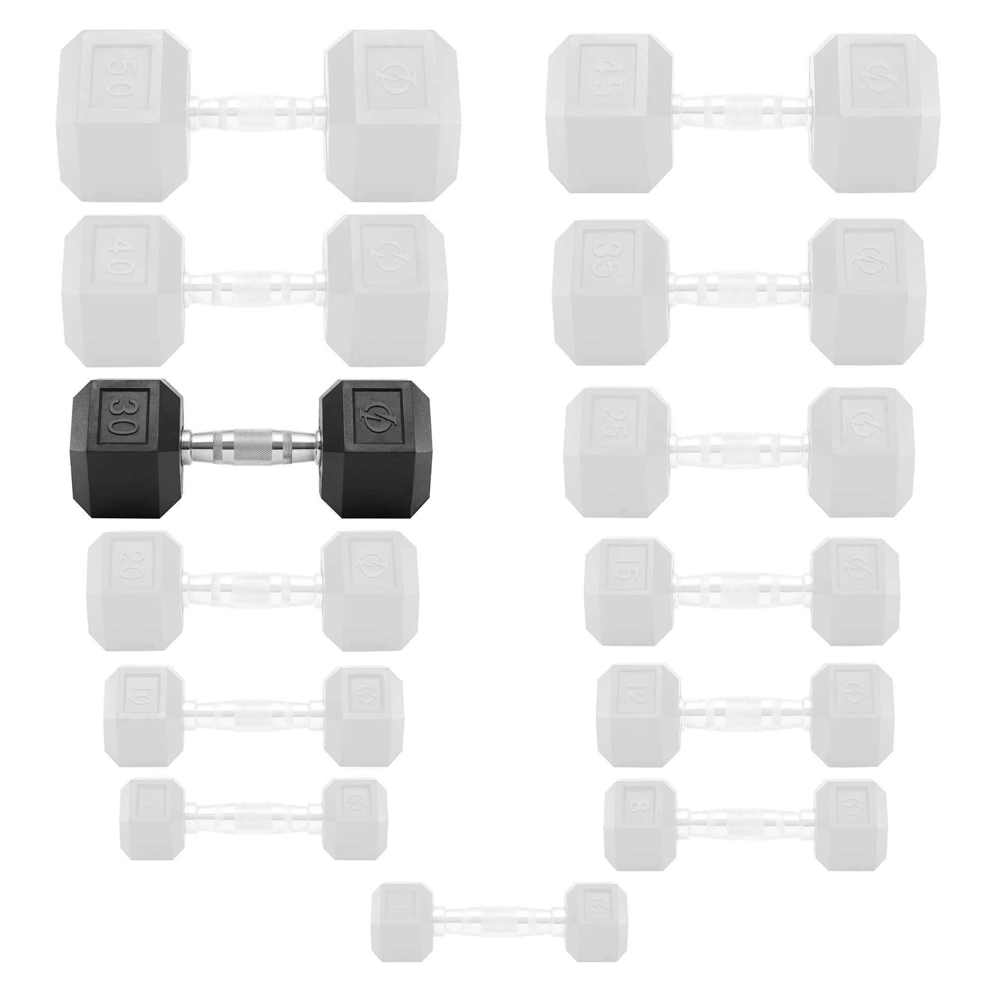 Philosophy Gym Rubber Coated Hex Dumbbell Hand Weights, 45 lb Pair - Womvr