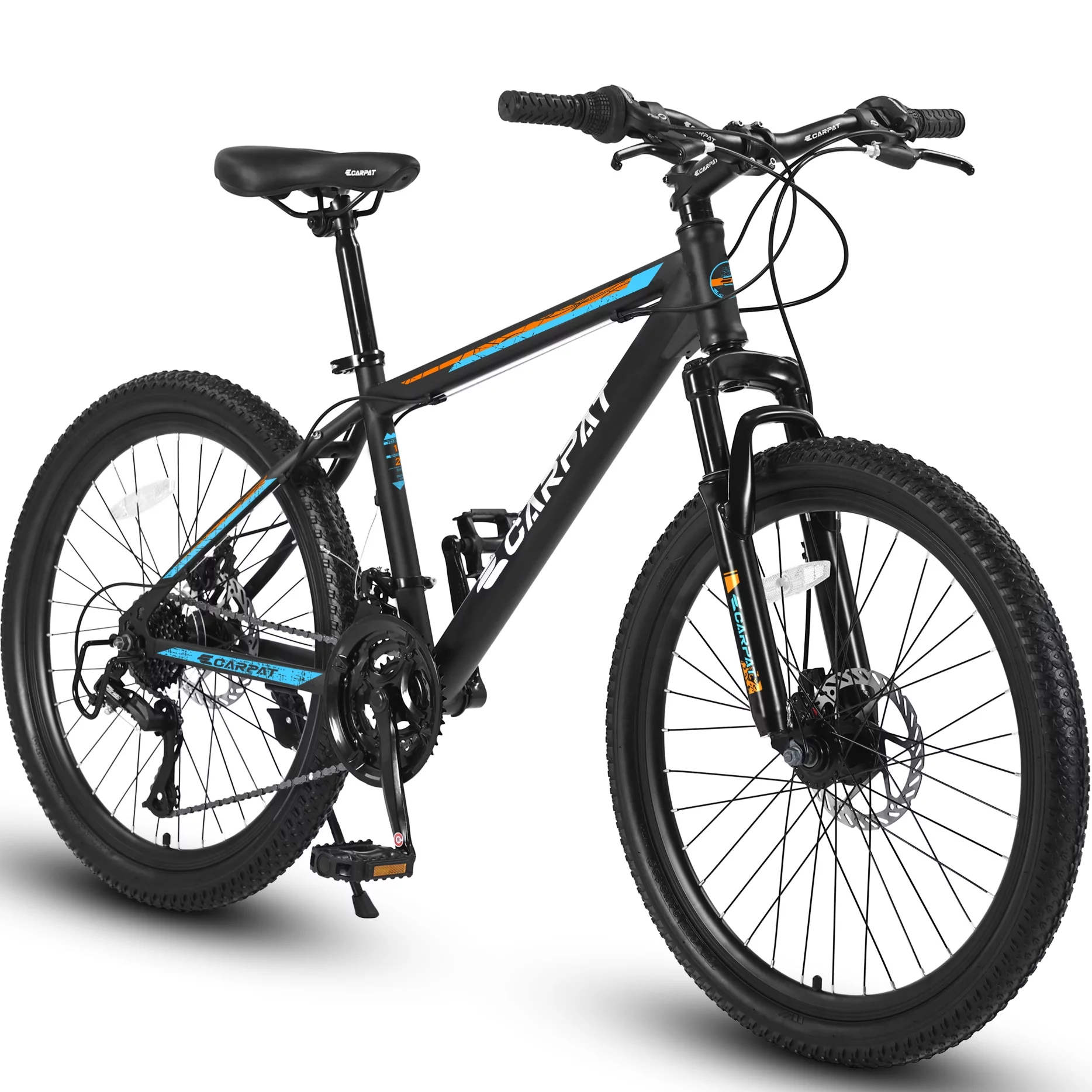 26 inch Mountain Bike for Men, Adult Mens Bike with 21 Speed & Disc Brakes - Womvr