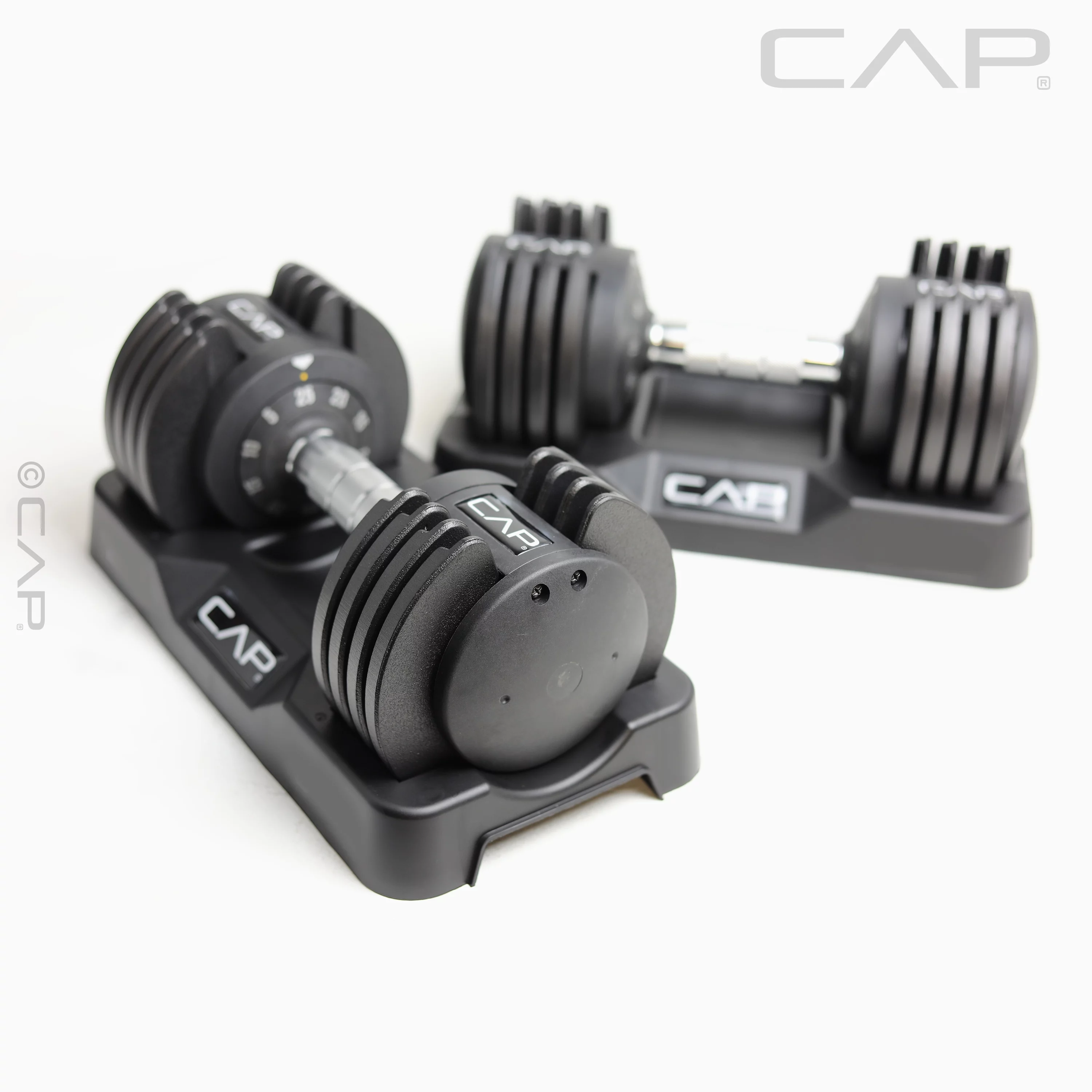 CAP Barbell 25lb. Adjustable Dumbbell, Quick Select 5-25, Single - Womvr
