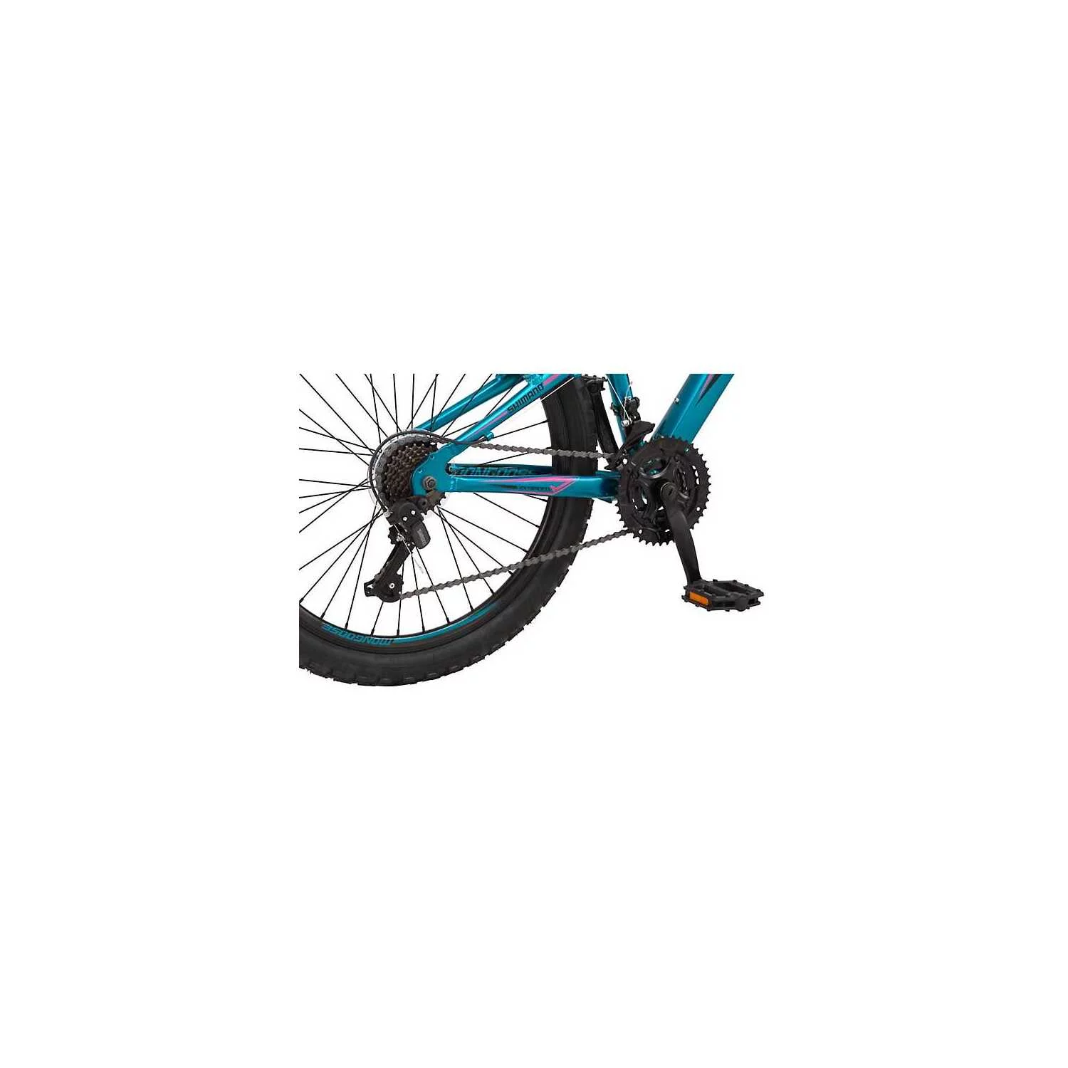 Mongoose 24 in. Mountain Bicycle, 21 Speed, Teal-Gender:Women - Womvr
