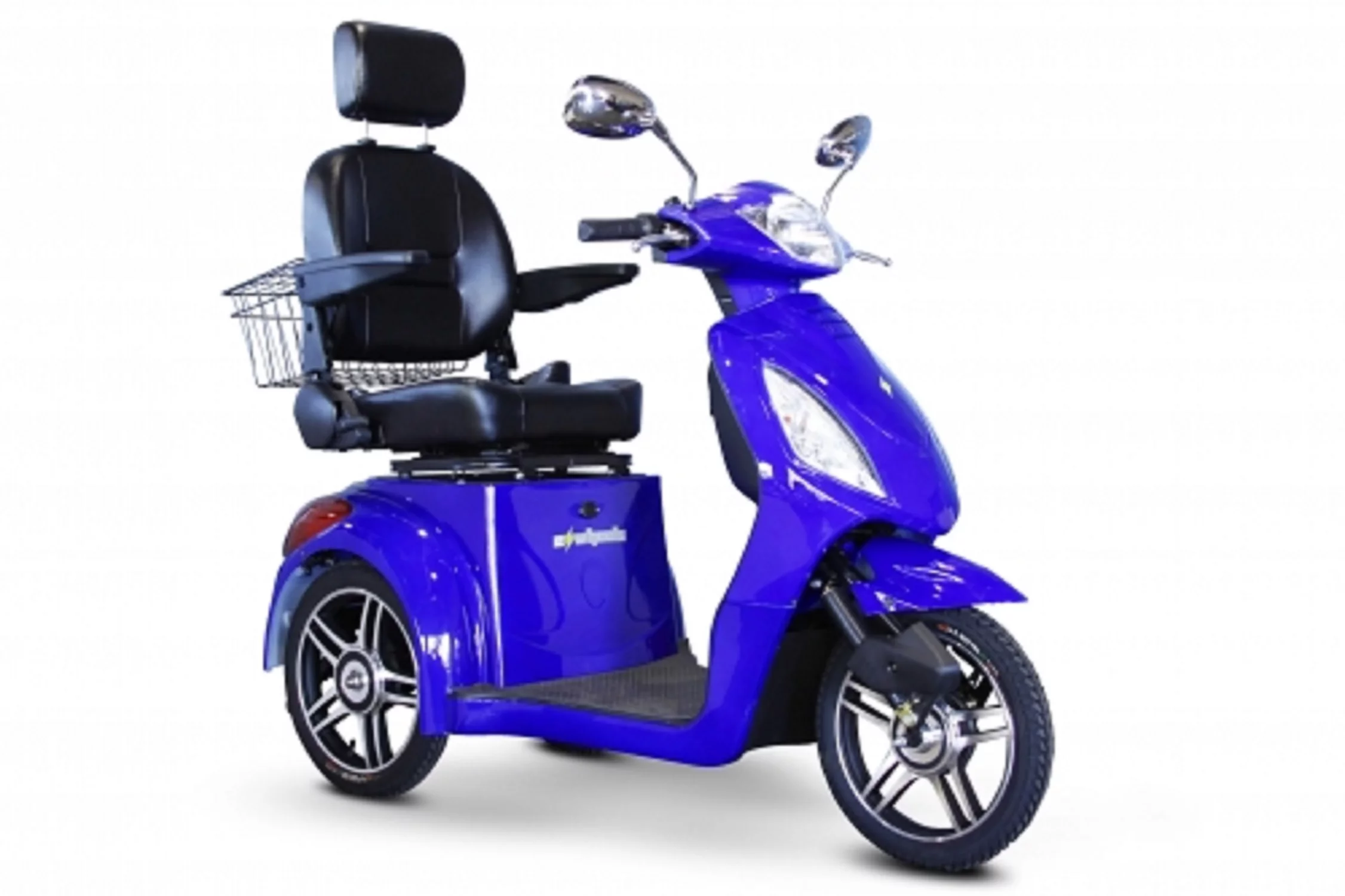 E-Wheels EW-36 3-Wheel 500W High Power Electric Mobility Scooter, Blue - Womvr
