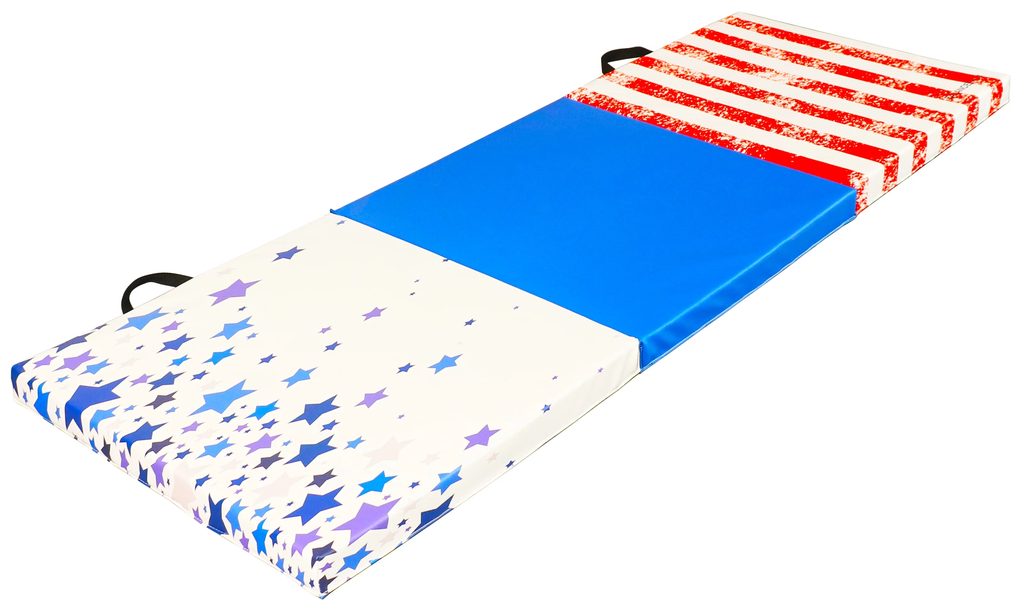 BalanceFrom 6 Ft. x 2 Ft. x 2 In. Three Fold Folding Exercise Mat with Carrying Handles for MMA, Gymnastics and Home Gym, Black - Womvr