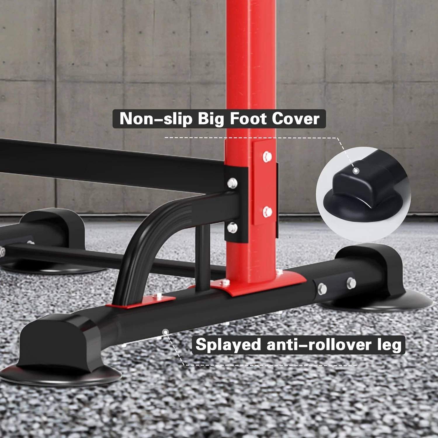 SOGES Height Adjustable Power Tower Dip Stands Pull up Bar Strength Training for Home Gym Black - Womvr