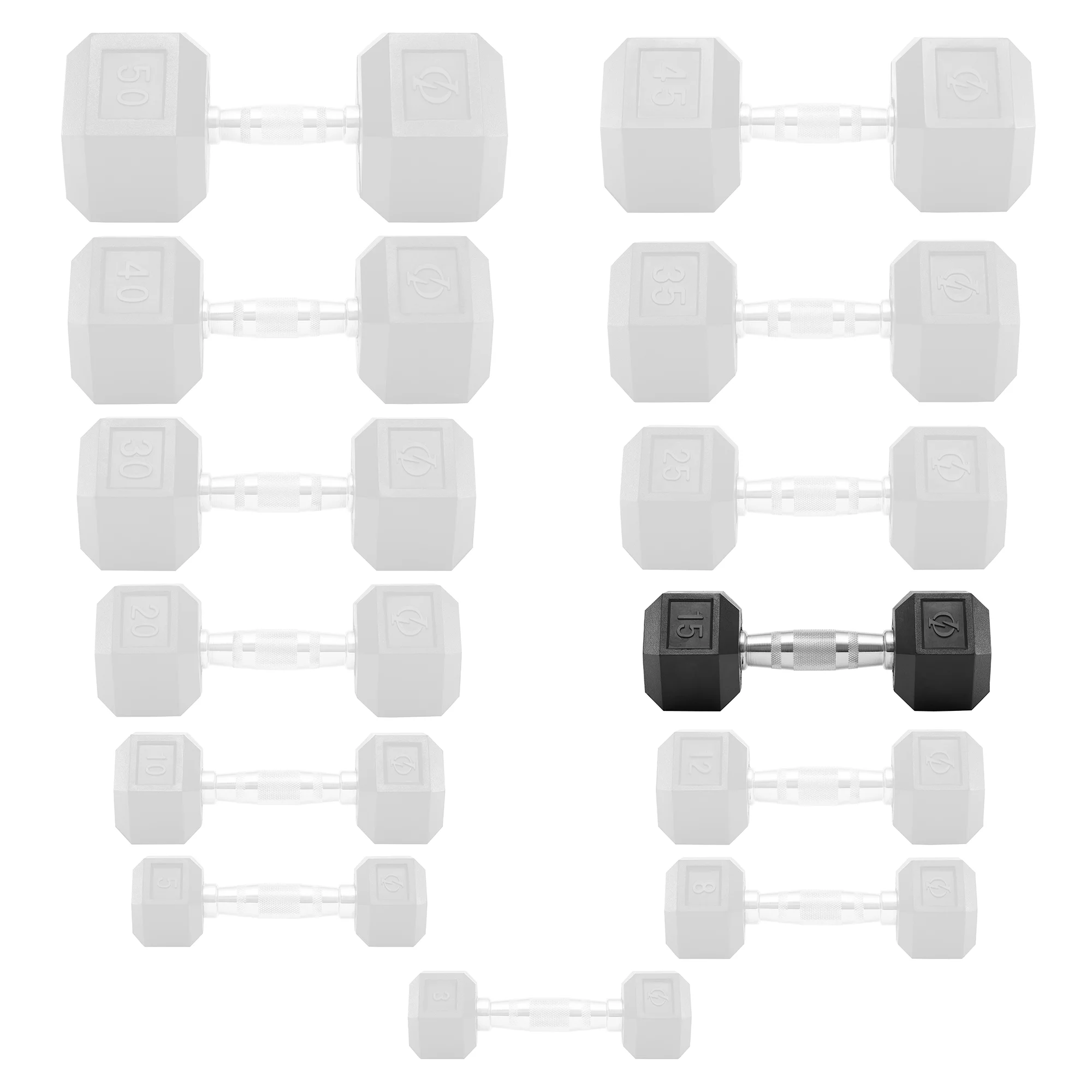 Philosophy Gym Rubber Coated Hex Dumbbell Hand Weights, 45 lb Pair - Womvr