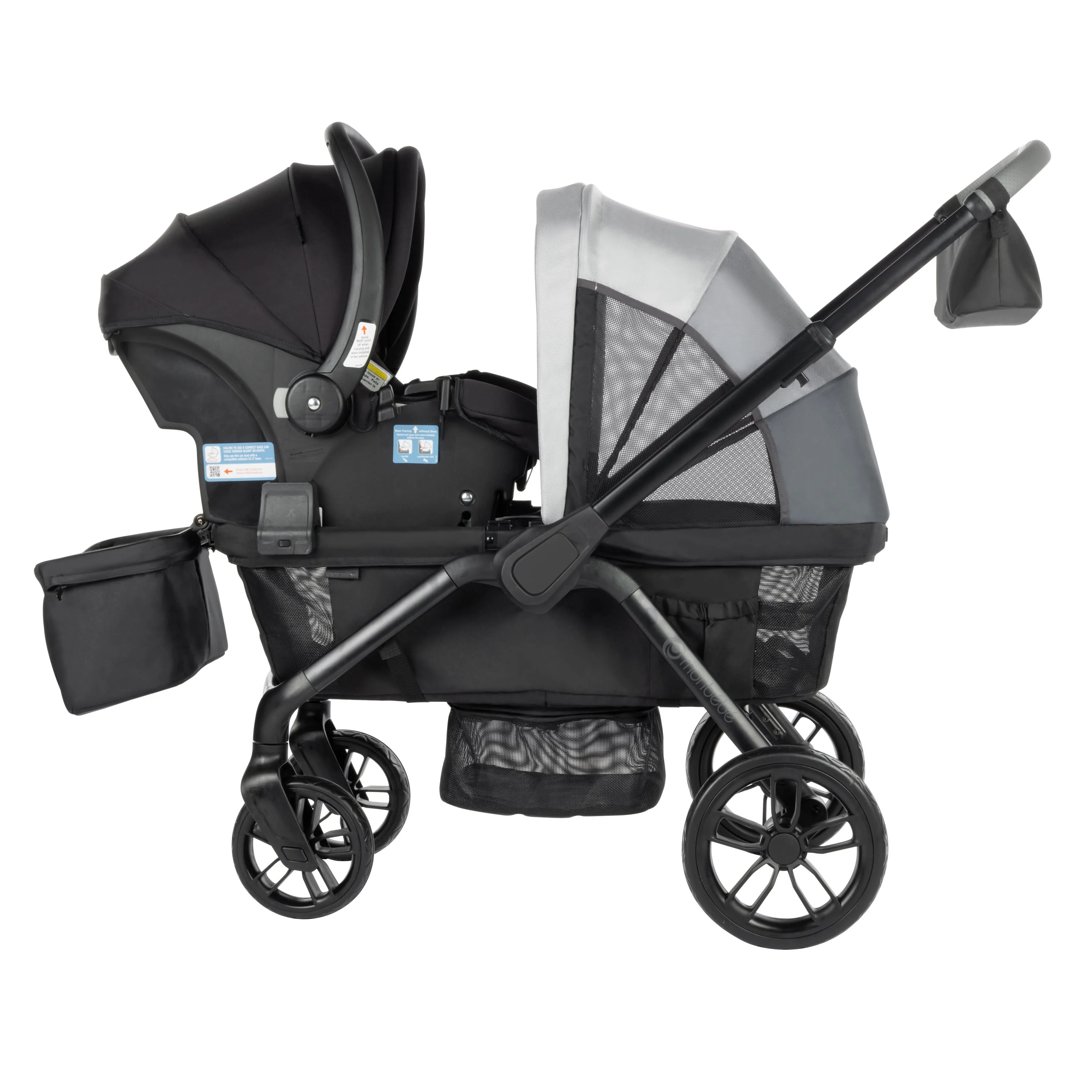 Monbebe Everyday Outings Wagon Stroller, Cobblestone Grey - Womvr