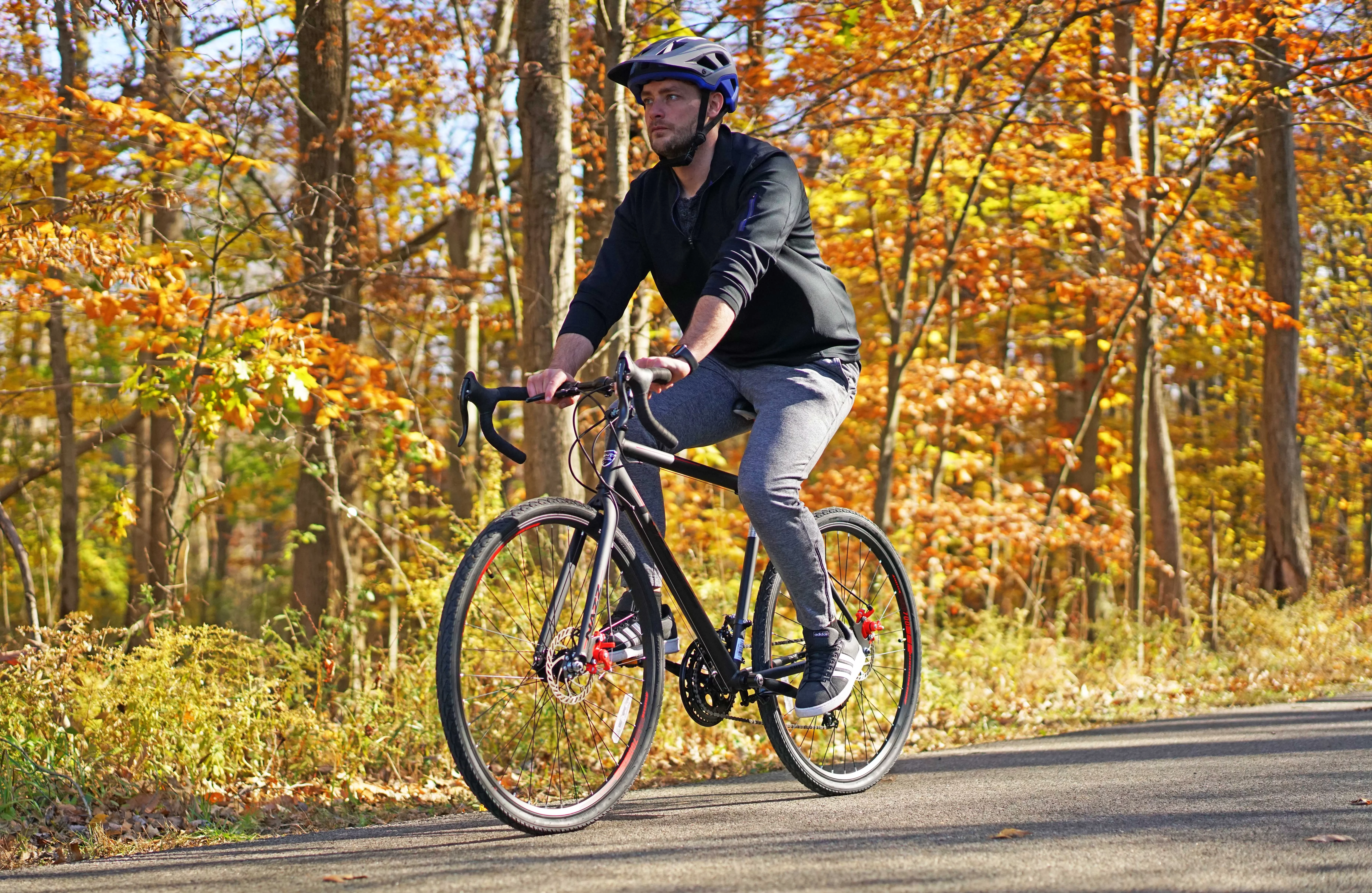 Kent 700c Nazz Men's Gravel Road Bike, Black - Womvr