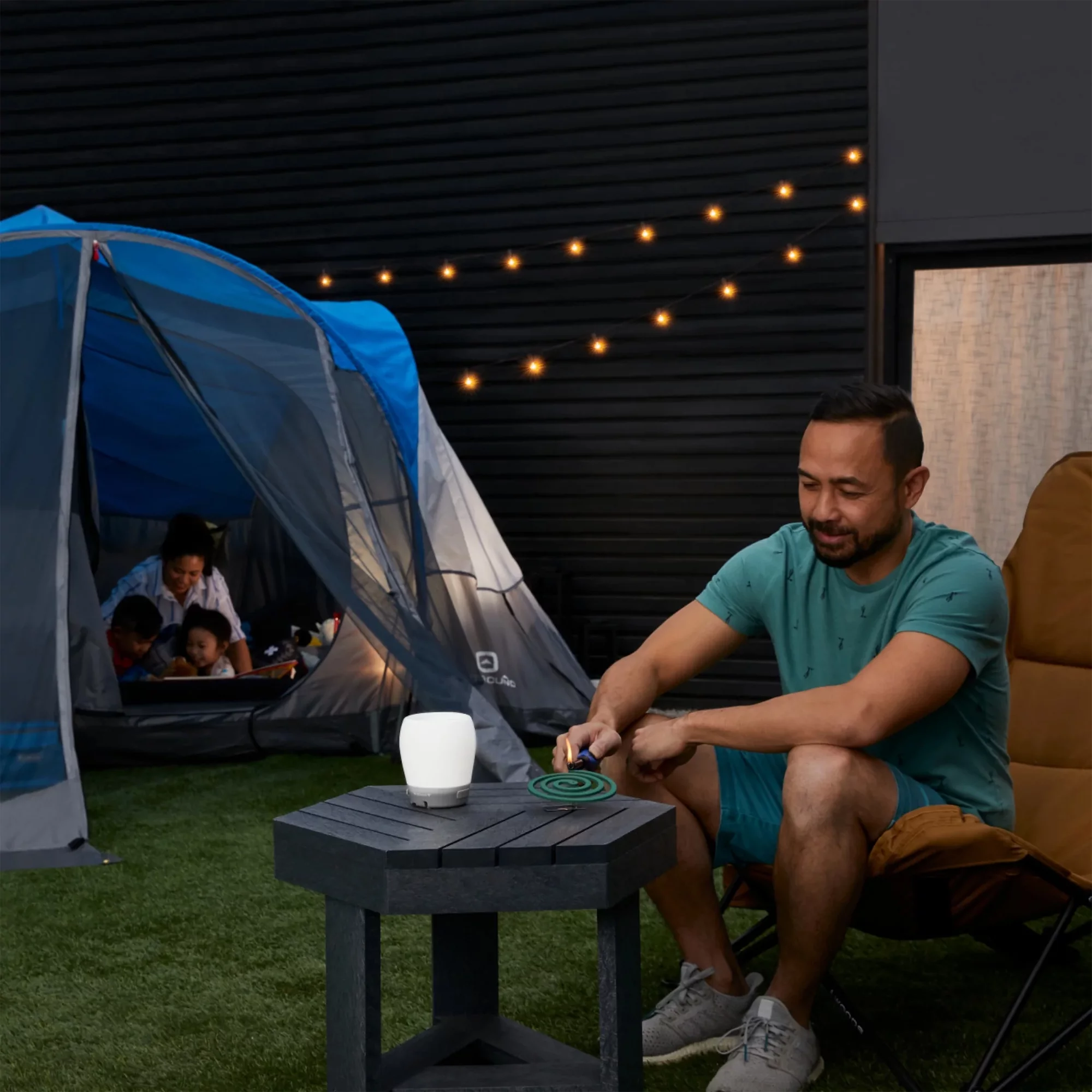 Outbound 8 Person 3 Season Easy Up Dome Tent with Room Divider & Rainfly - Womvr