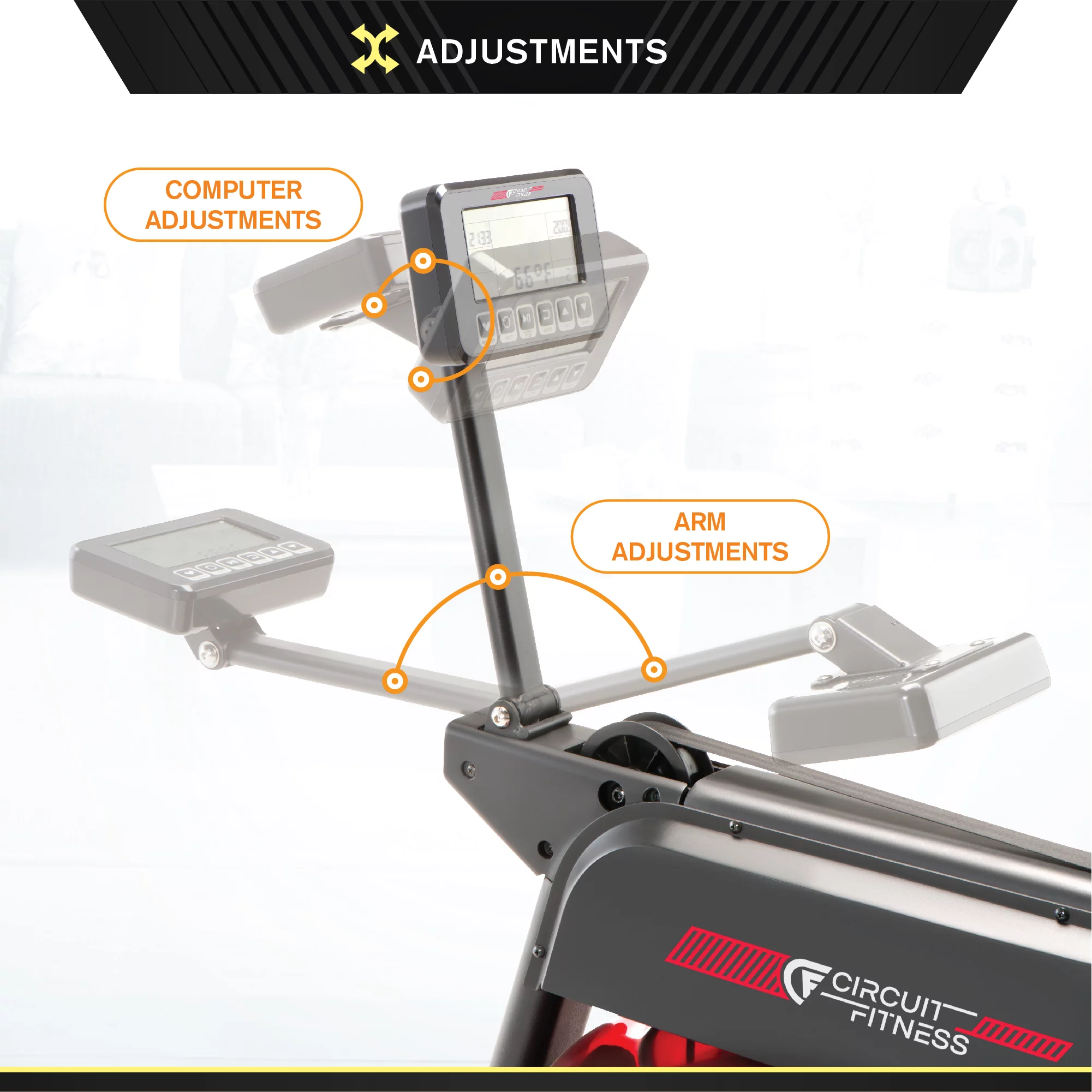 CIRCUIT FITNESS Water Rowing Machine AMZ-167RW - Womvr