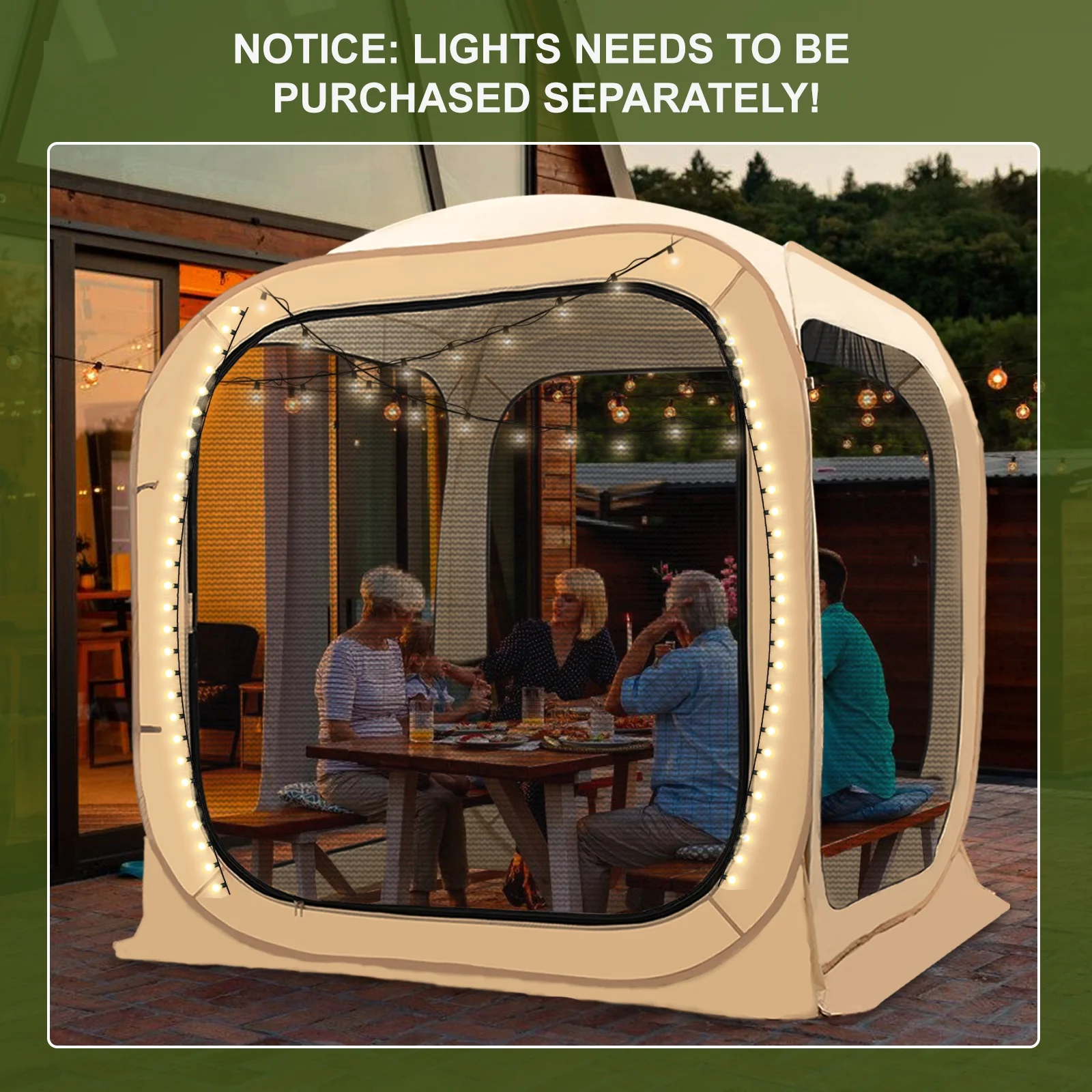 NAIZEA Instant Pop-Up Sports Mesh Tent, Outdoor Screen House Tent - Womvr