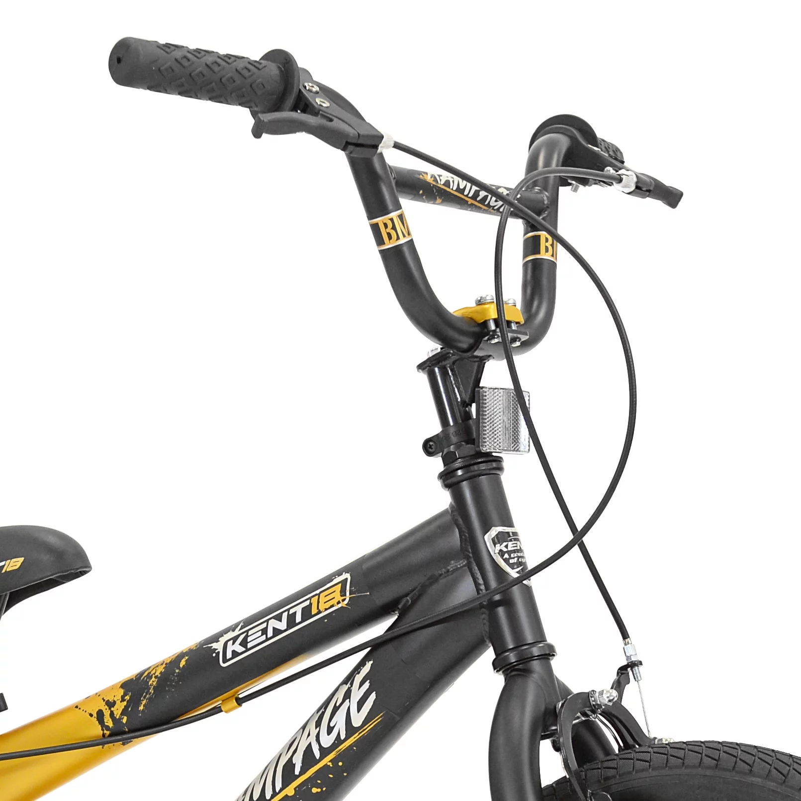 Kent Bicycle 18 in. Rampage Boy's BMX Child Bicycle, Gold and Black - Womvr