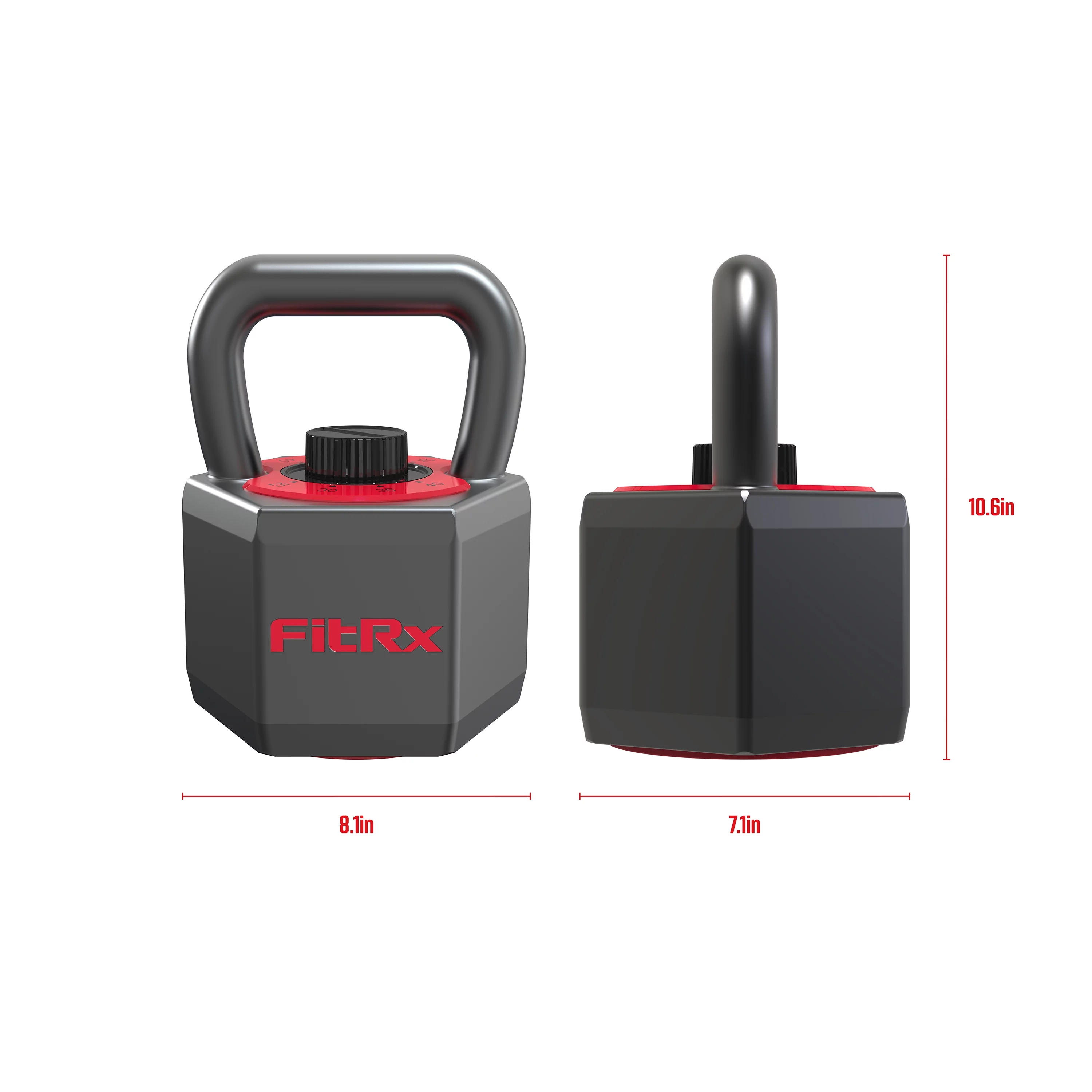 FitRx SmartStack Adjustable Kettlebell for Home Gym, Quick-Select Fitness Weights 25-40 lbs. - Womvr