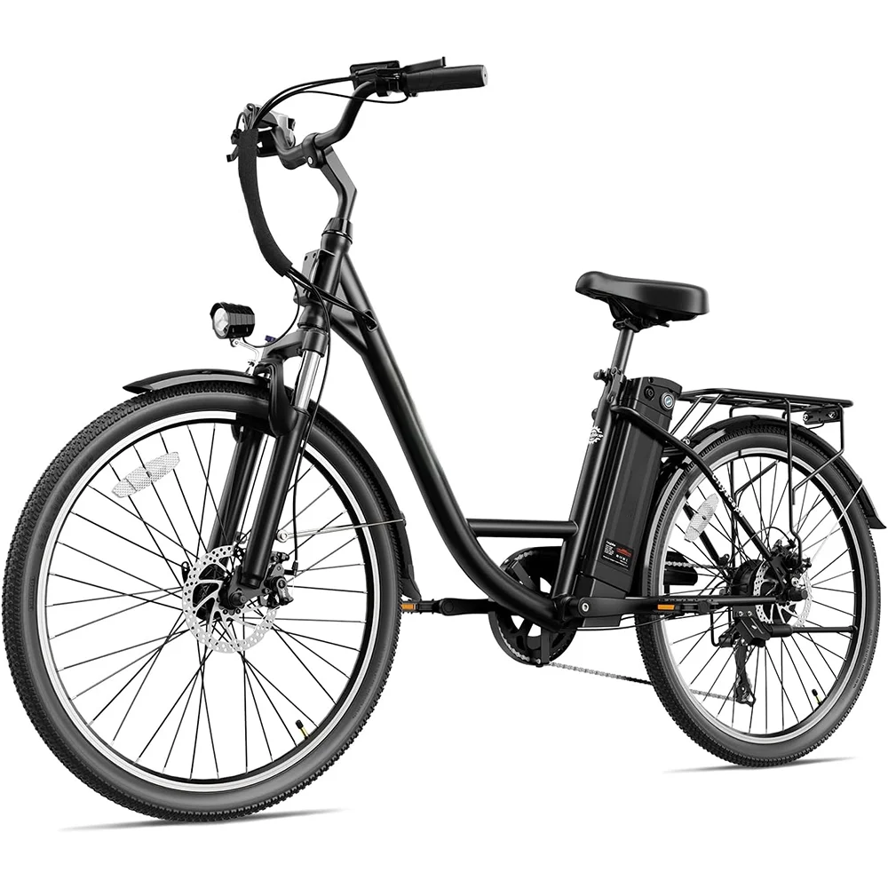 Yoloway Cityscape Electric Bike for Adults, 350W Electric Bike with 36V 10Ah Removable Battery, 26