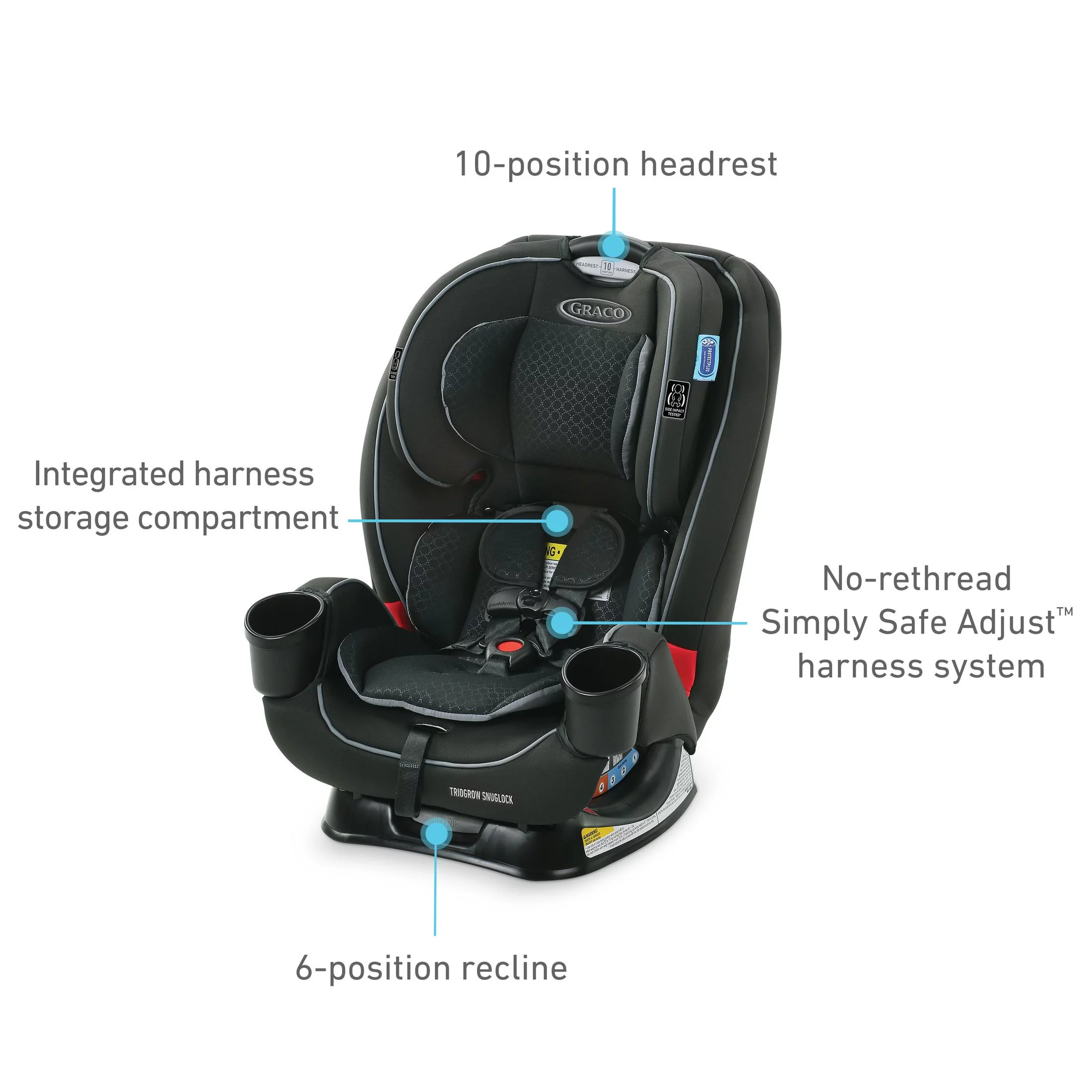 Graco TrioGrow SnugLock 3-in-1 Car Seat, Leland - Womvr