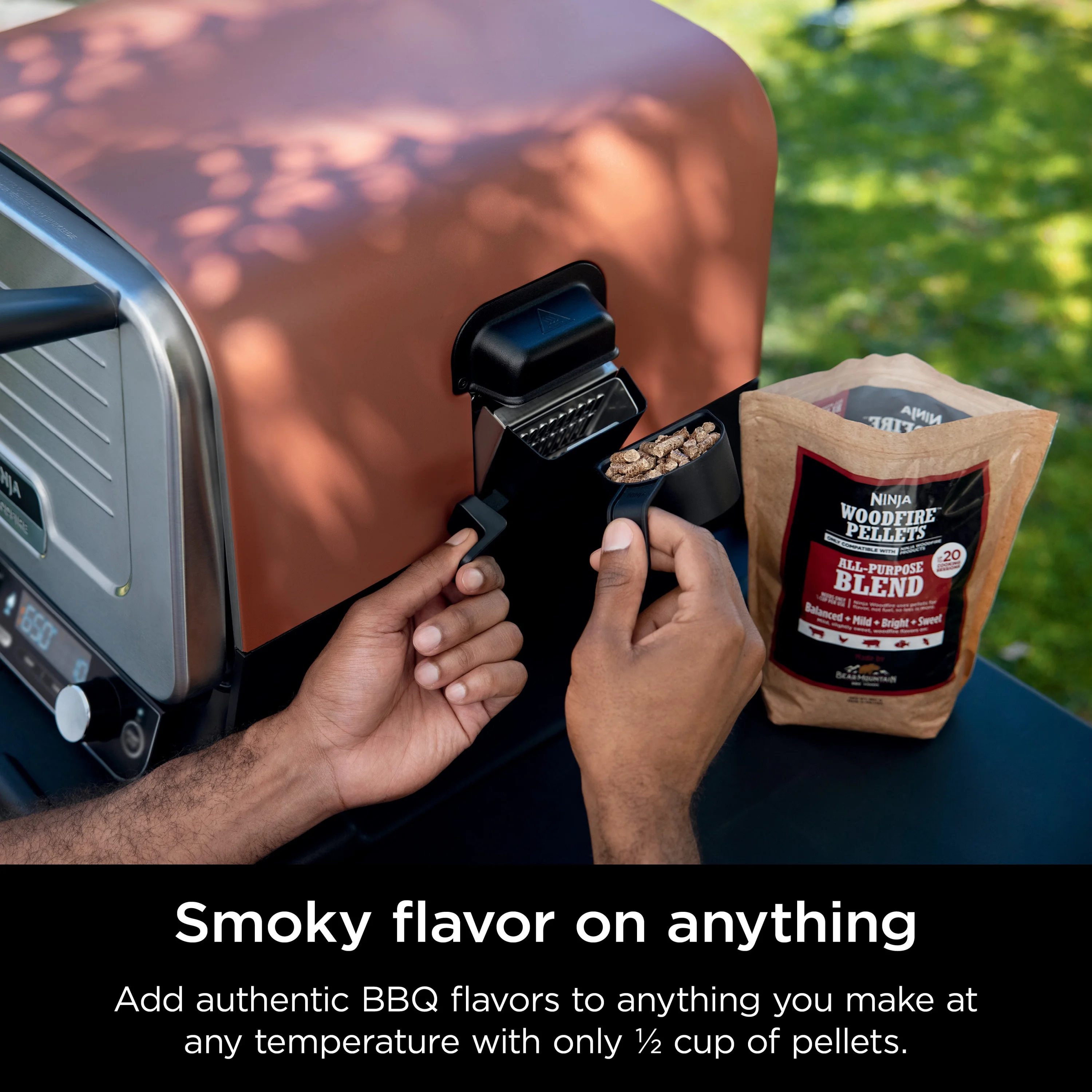 Ninja Woodfire? Pizza Oven, 5-in-1 outdoor oven, 5 Pizza Settings, Ninja Woodfire? Technology, up to 700��F heat, BBQ smoker, Electric? - Womvr