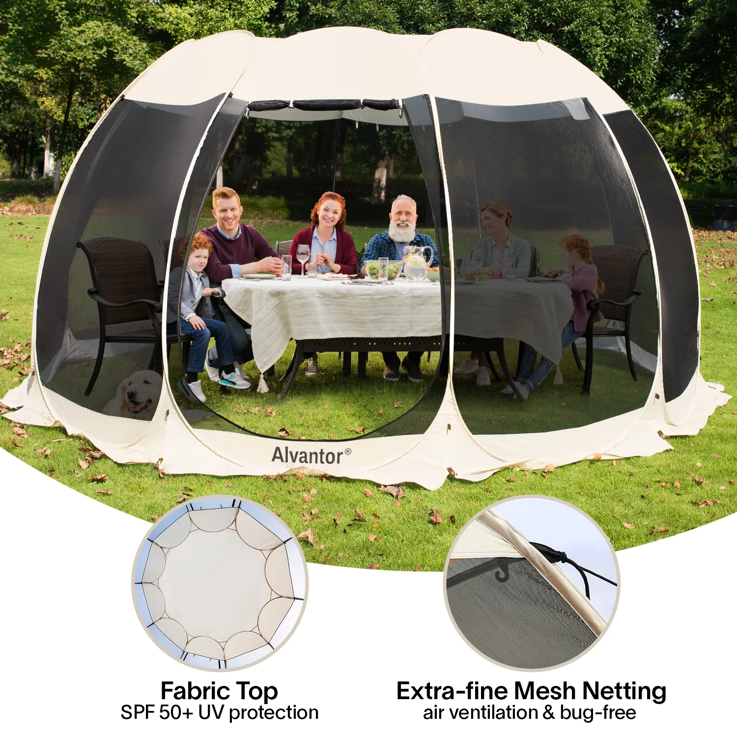Screen House Tent Gazebo Pop Up Instand Canopy 6'X6' - Womvr