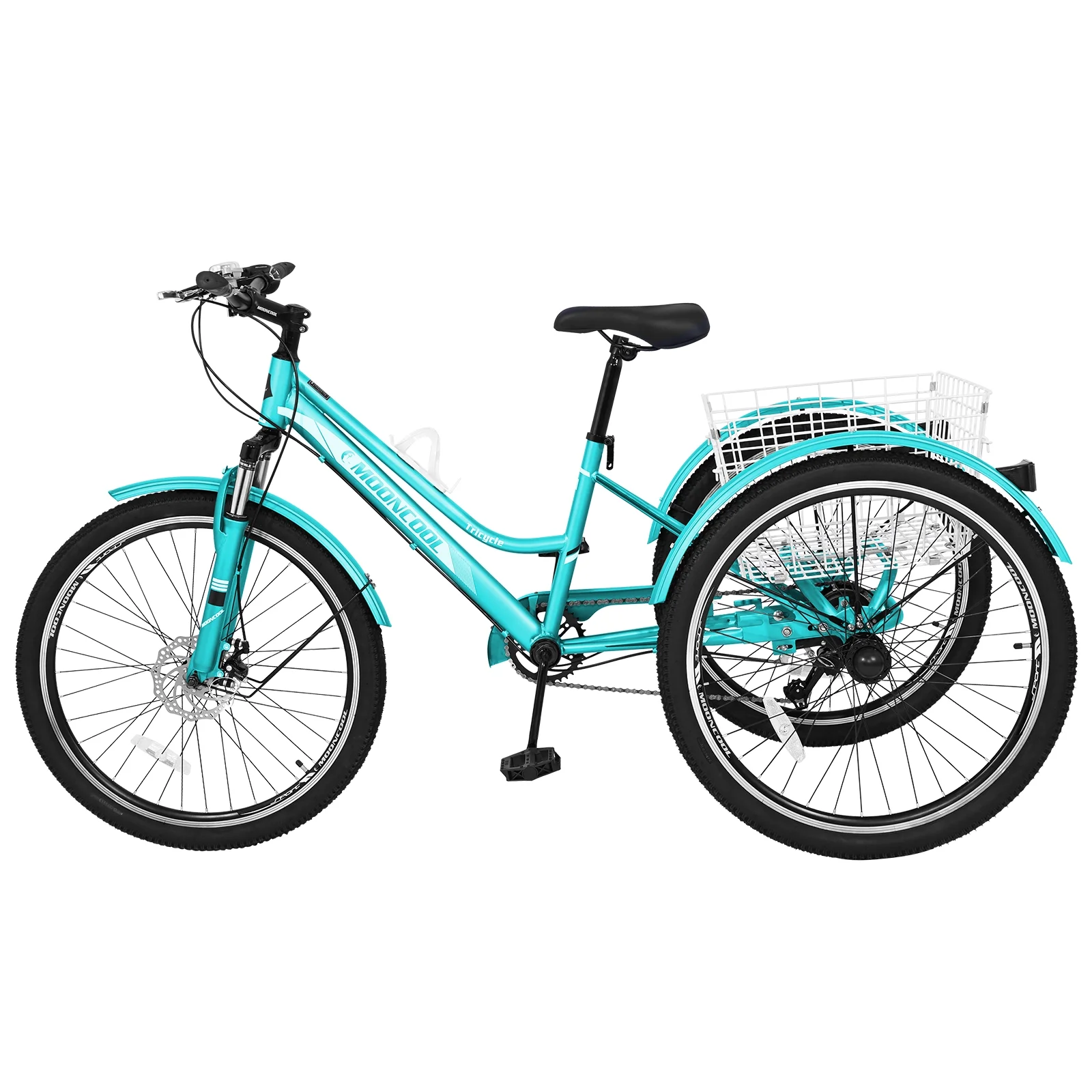 Lilypelle Adult Tricycle, 7 Speed Three Wheel Bicycles, 26