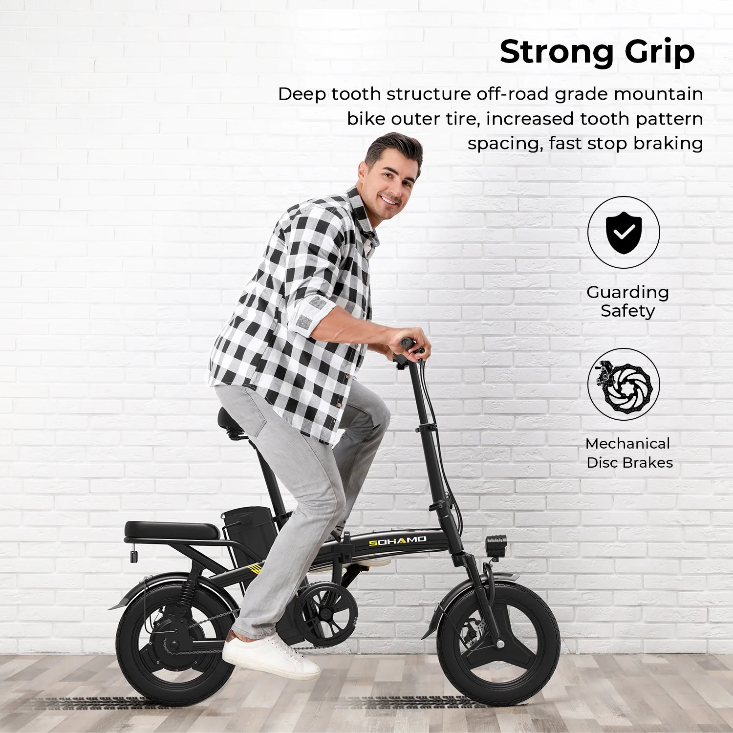 SOHAMO Adult Electric Bike, 750W Motor 26