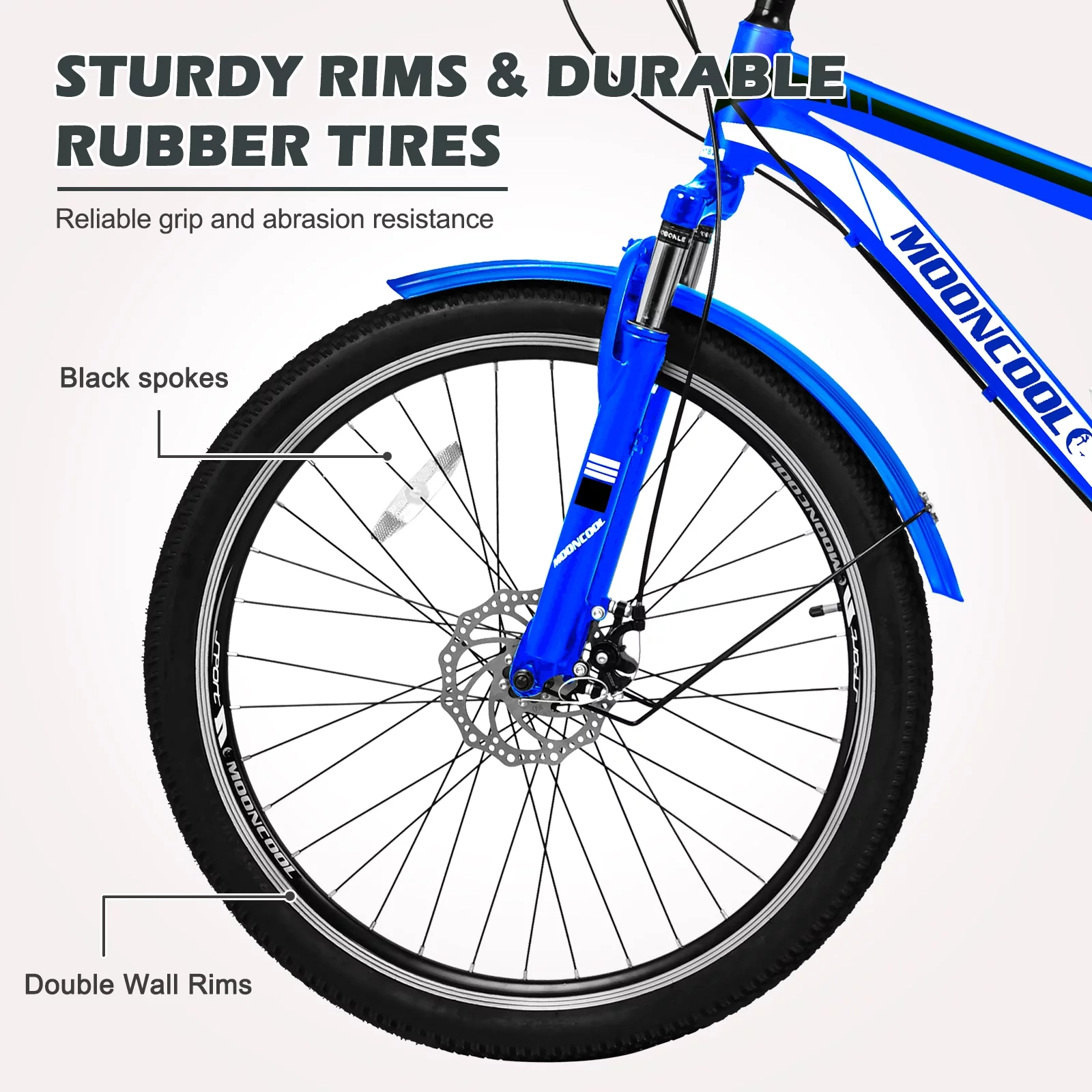 Docred Adult Tricycle, 7 Speed Three Wheel Mountain Bike, 24/26/27.5 inch Adults Trikes ,Load capacity 420 lbs - Womvr