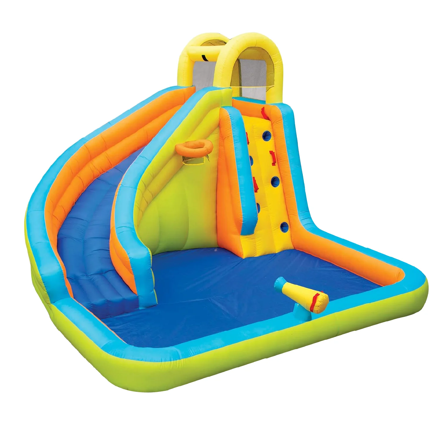 Banzai Splash 'N Blast Outdoor Backyard Inflatable Water Slide Splash Park - Womvr