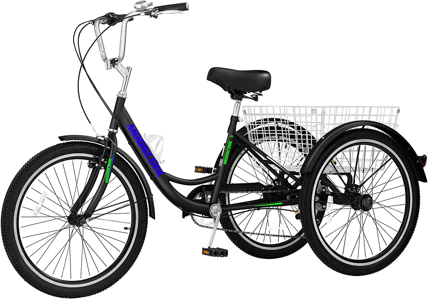 MOONCOOL Adult Tricycles, 3 Wheel 7 Speed Trikes, 20/24/26 inch Adult Trikes 3 Wheeled Bike with Basket for Seniors, Women, Men - Womvr