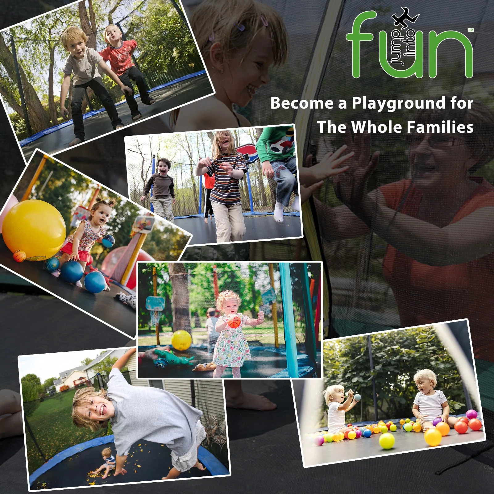 Jump Into Fun Trampoline 16FT, 1500LBS Trampoline for Adults/ 8-10 Kids, Trampoline with Enclosure, Basketball Hoop, 2 Balls, More Gifts, Galvanized Full Spray Round Outdoor Pumpkin Trampoline - Womvr