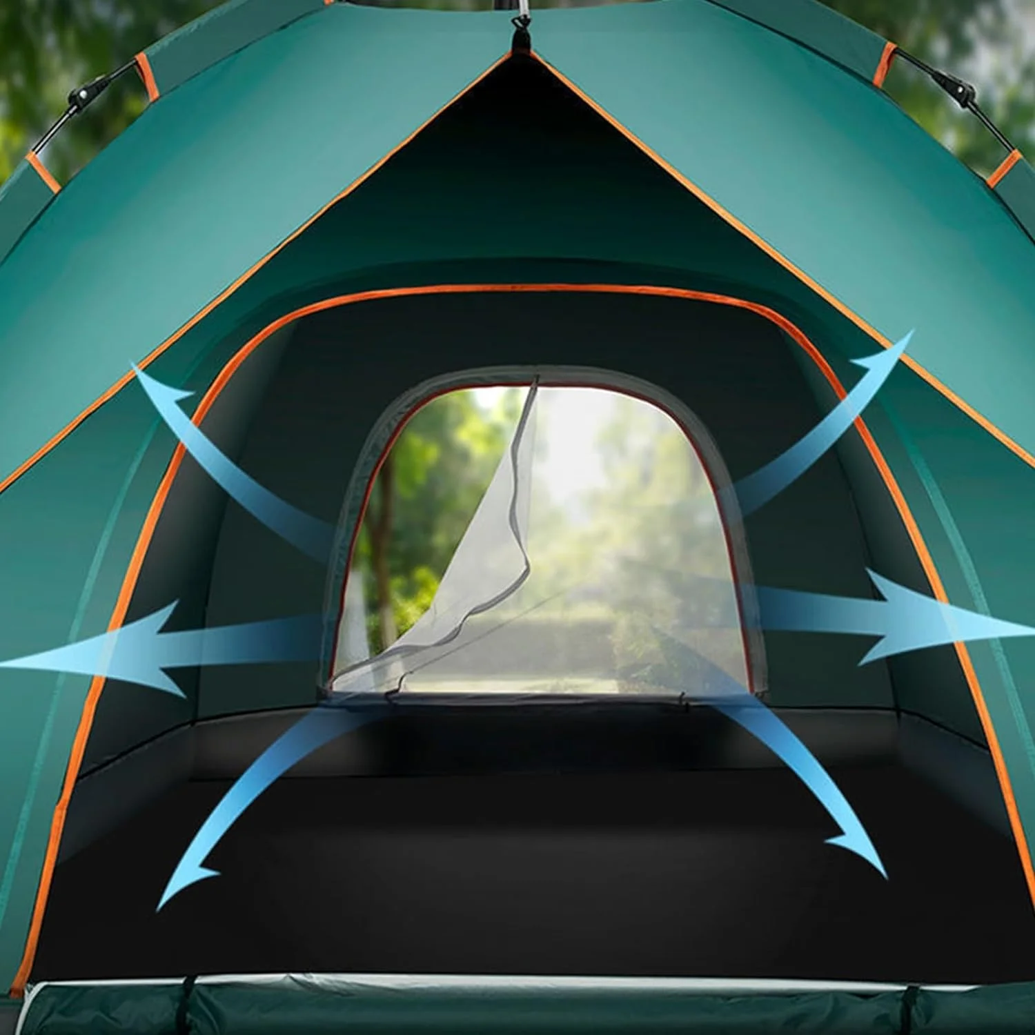 4 Person Camping Tent, GVDV Instant Easy Pop up Tents for Camping Family, 110