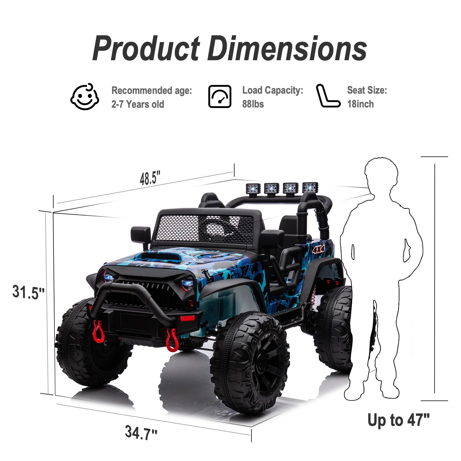 Outfunny 24V Ride on Toy Truck for Big Kids with Remote, 2-Seater, 400W Motor - Purple - Womvr
