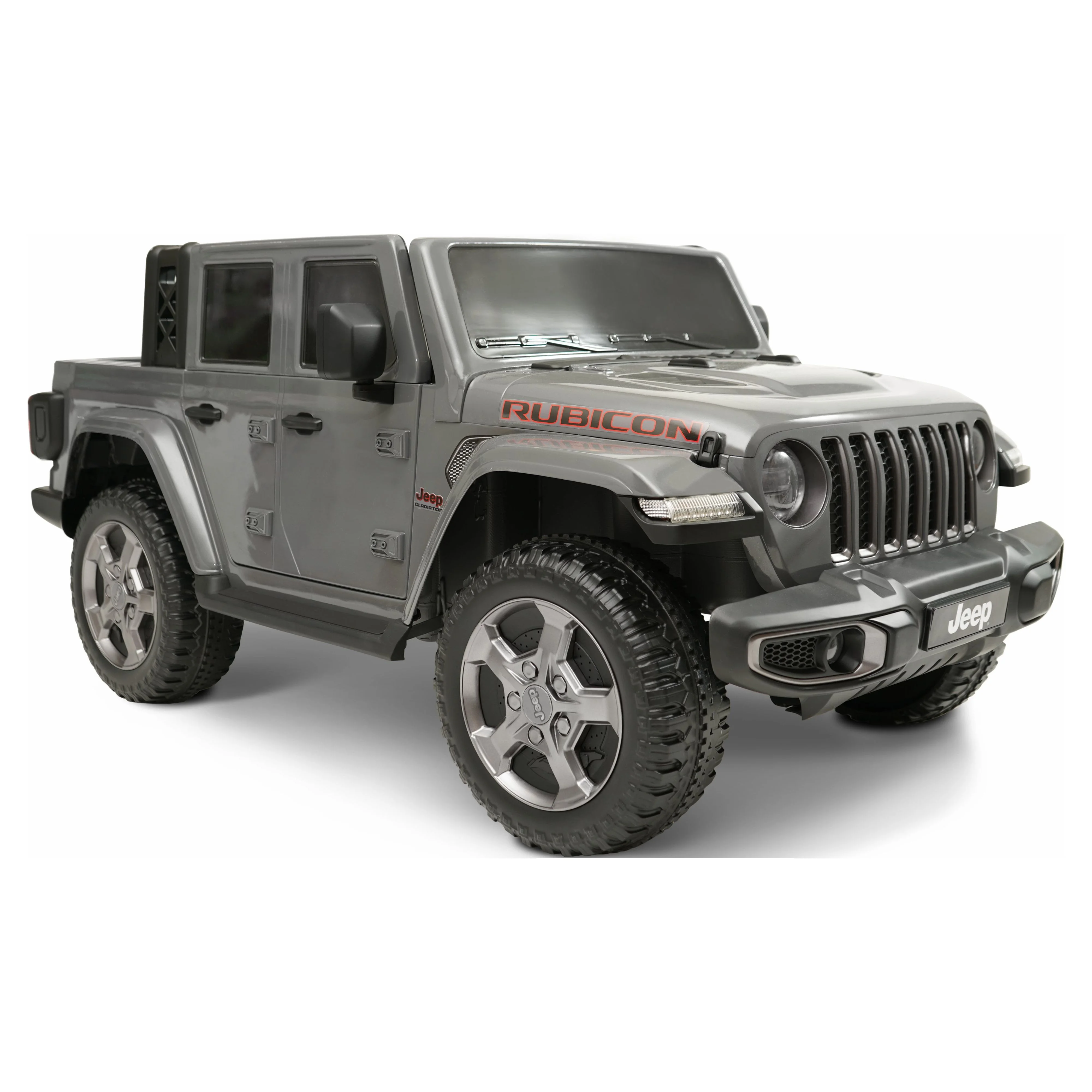 12V Jeep Gladiator Battery Powered Ride-on by Hyper Toys, Grey, for a Child Ages 3-8 - Womvr