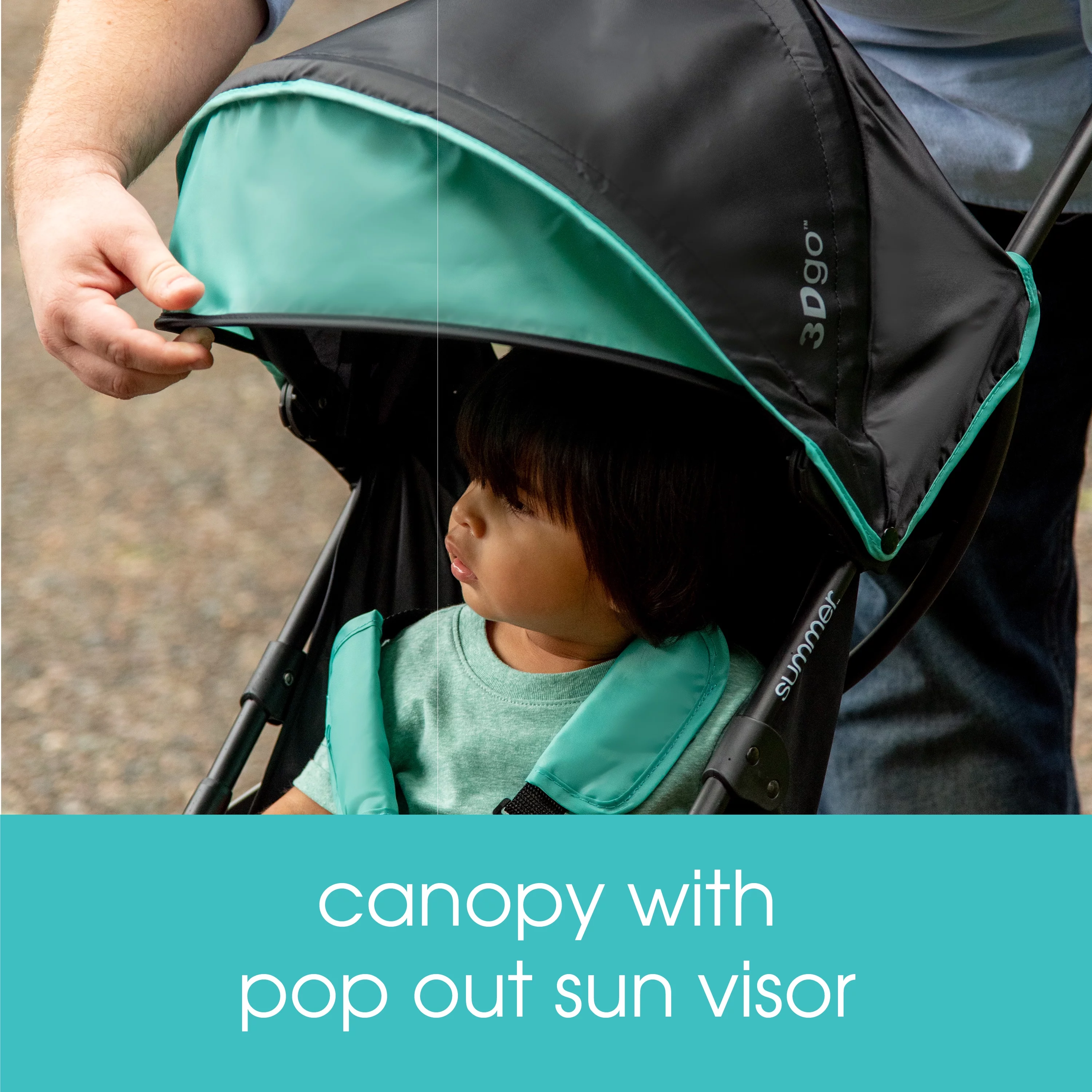 Summer Infant 3Dgo Lightweight Compact Fold Convenience Stroller, Black - Womvr