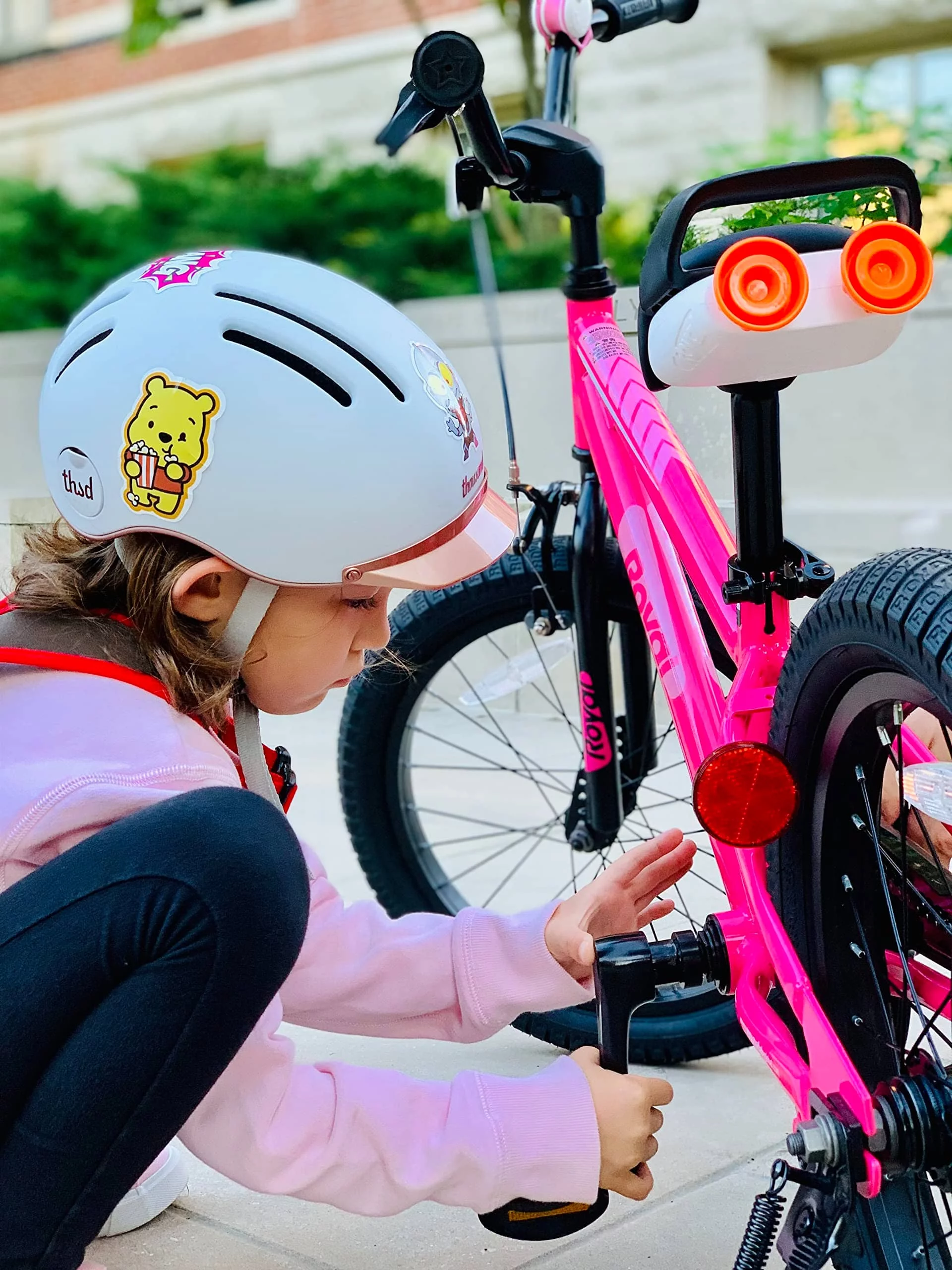 RoyalBaby EZ Kids Bike Easy Learn Balancing to Biking 14 Inch Balance & Pedal Bicycle Instant Assembly for Boys Girls Ages 3-5 Years Blue - Womvr