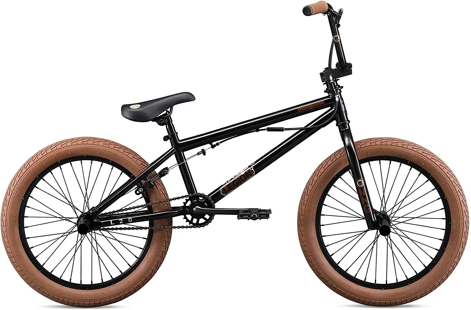 Mongoose Legion L20 Freestyle BMX Bike Line for Beginner-Level to Advanced Riders, Steel Frame, 20-Inch Wheels, Black - Womvr