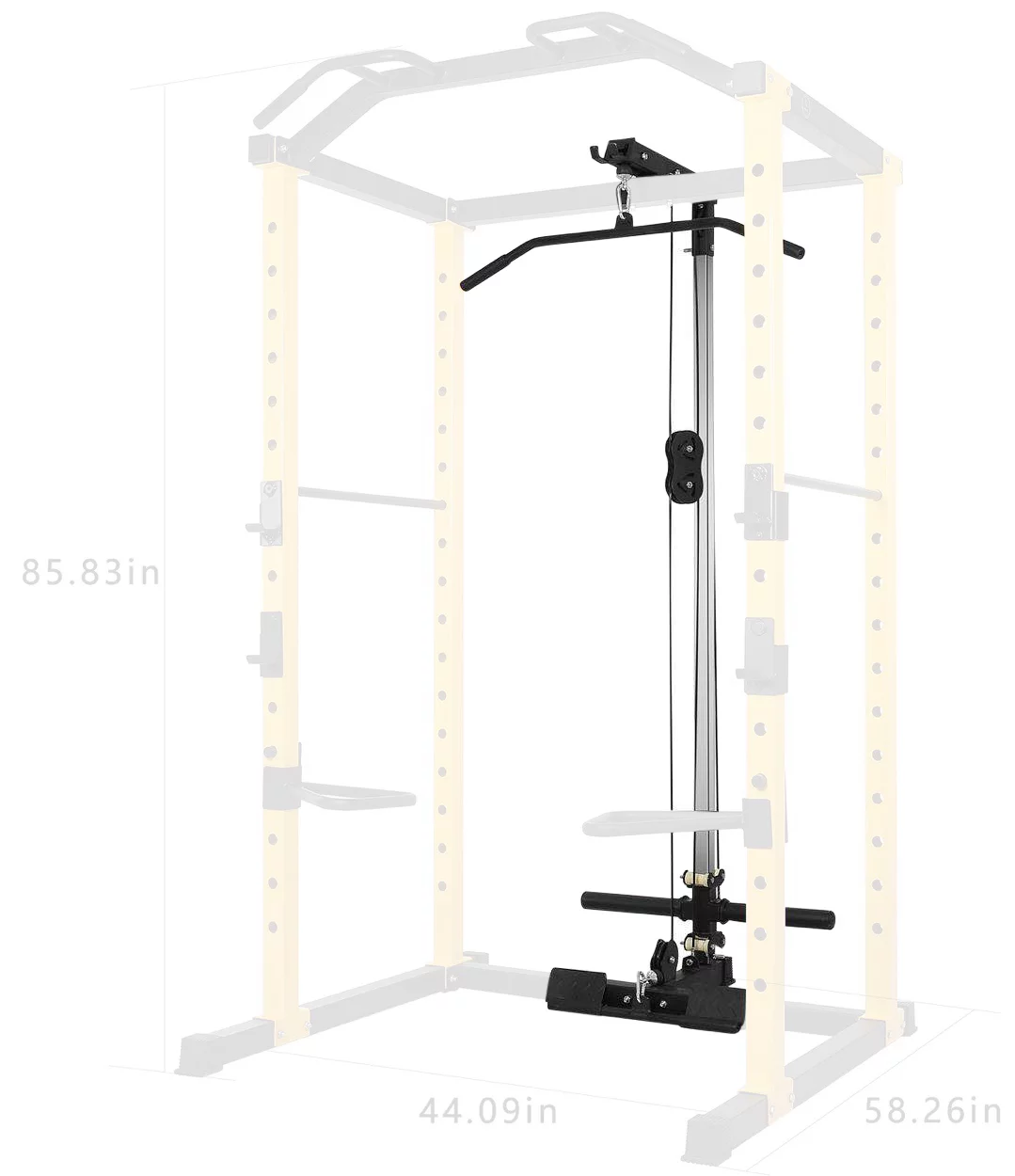 BalanceFrom PC-1 Series 1000lb Capacity Multi-Function Adjustable Power Cage Power Rack with Optional Lat Pull-down and Cable Crossover, Power Cage Only - Womvr