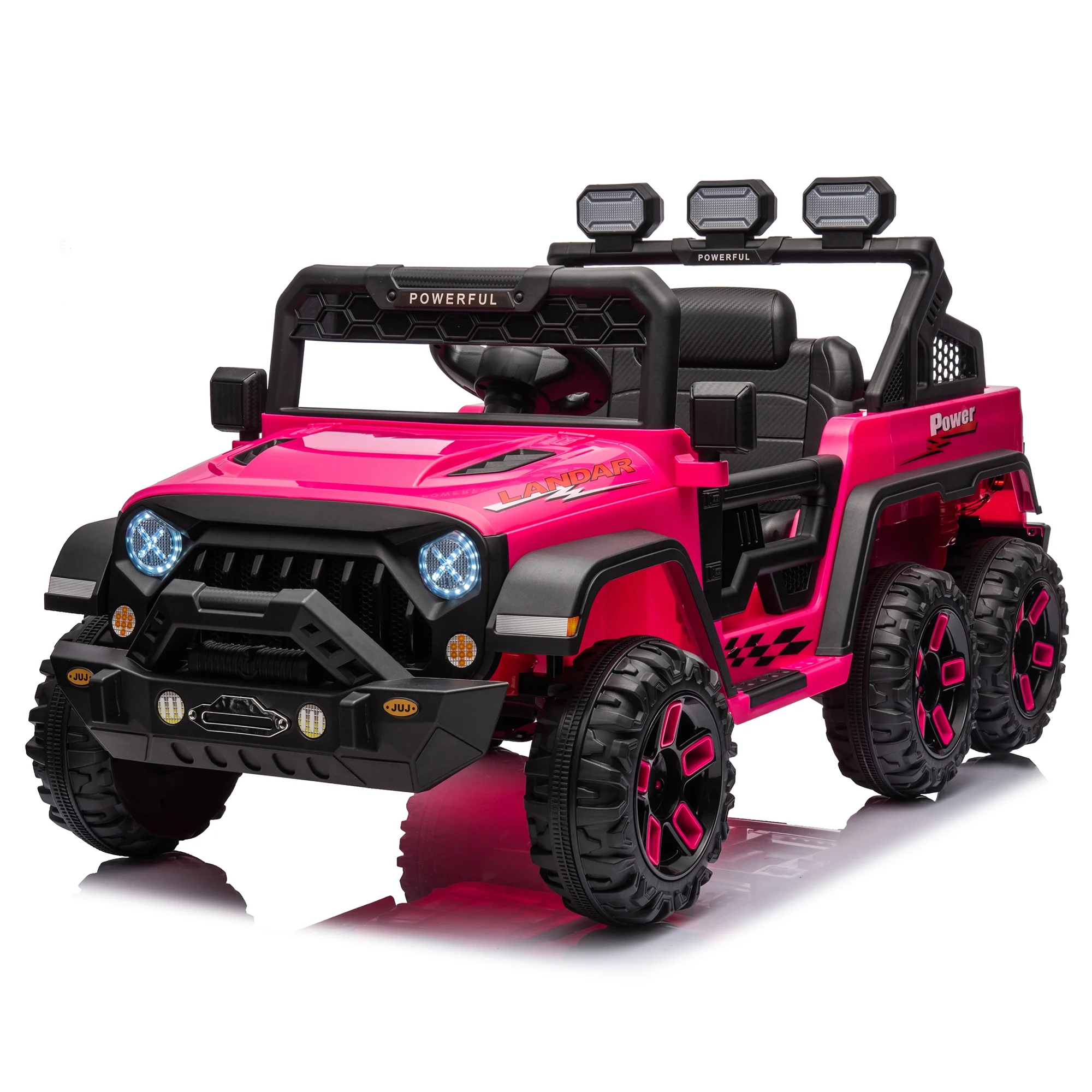 uhomepro 24V Ride on Car Large PickUp Truck Toys with Remote Control, Battery Powered Kid Car to Drive for Boy Girl, Pink - Womvr