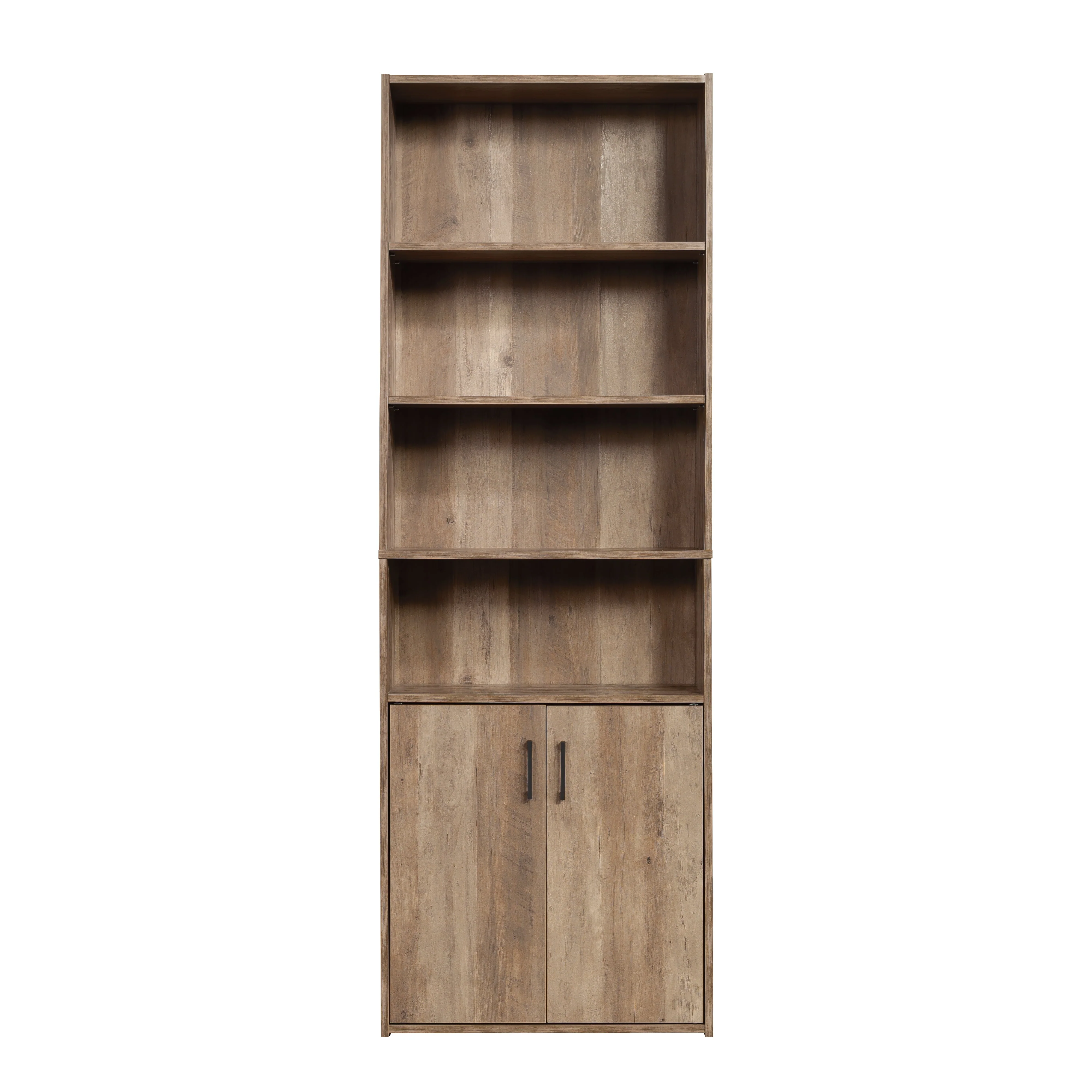 Mainstays Traditional 5 Shelf Bookcase with Doors, Soft White - Womvr