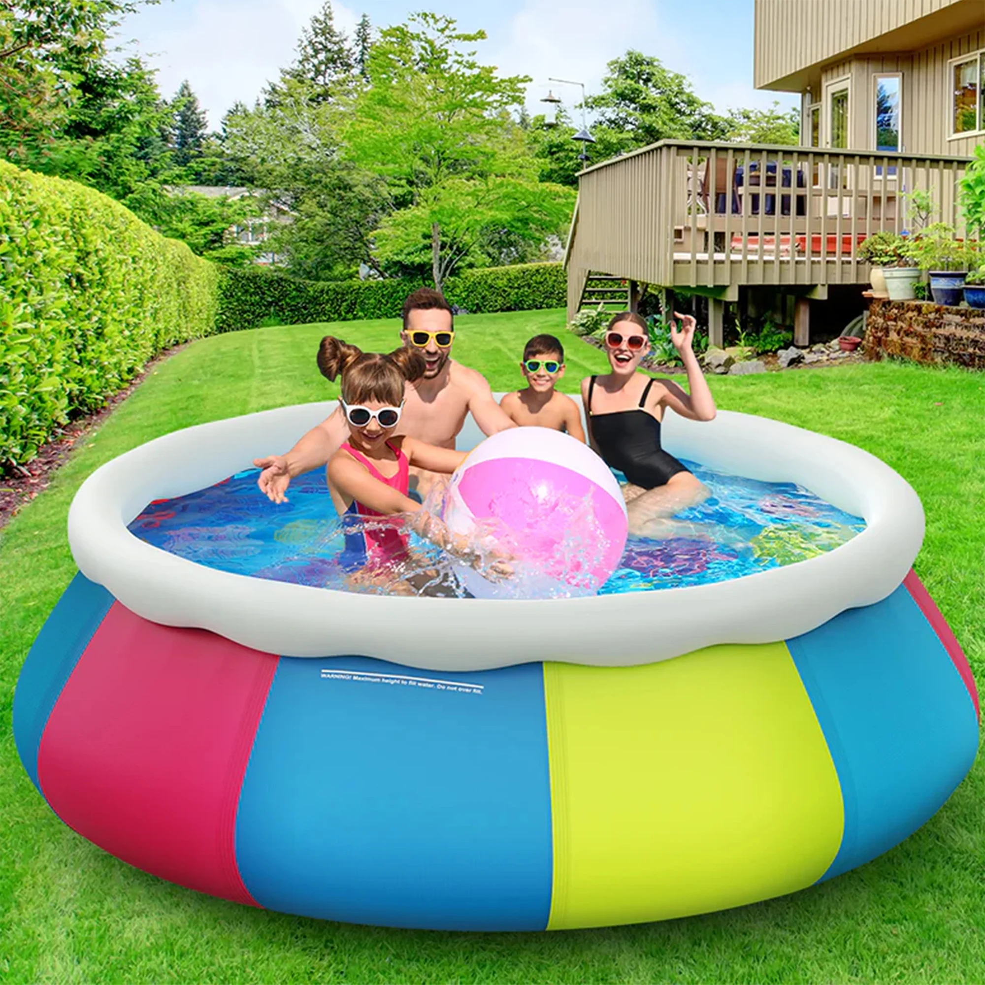 SUGIFT 10ft x 30in Easy Set Inflatable Swimming Pool - Womvr