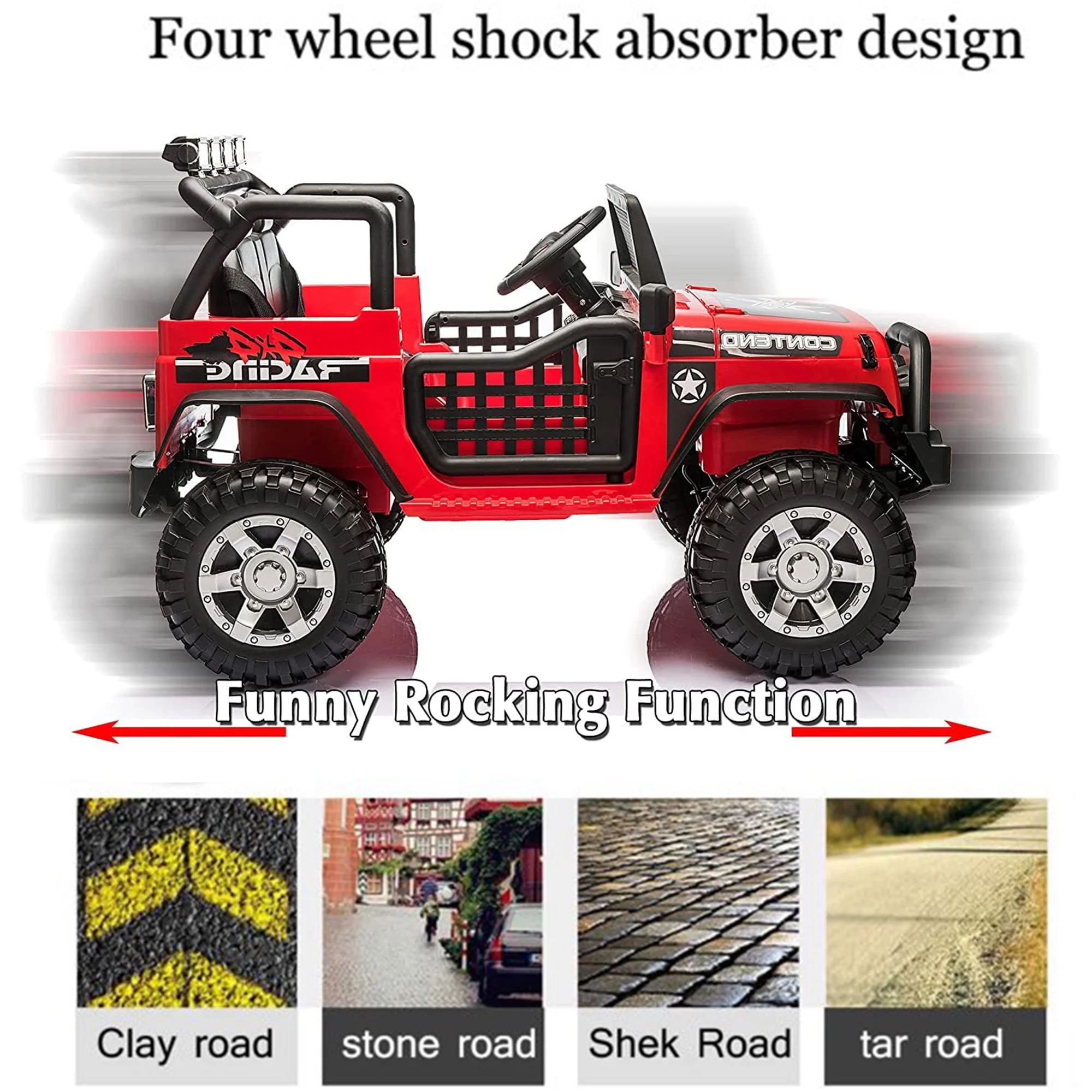 Inolait 12V Ride on Toy, Kids Ride on Truck Car 2 Seater with Remote - Womvr