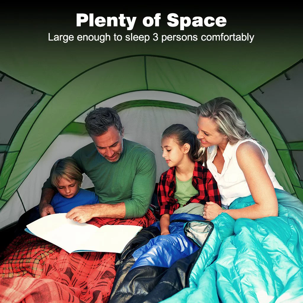 4 Person Easy Pop up Tent Waterproof Automatic Setup 2 Doors-Instant Family Tents for Camping Hiking & Traveling - Womvr