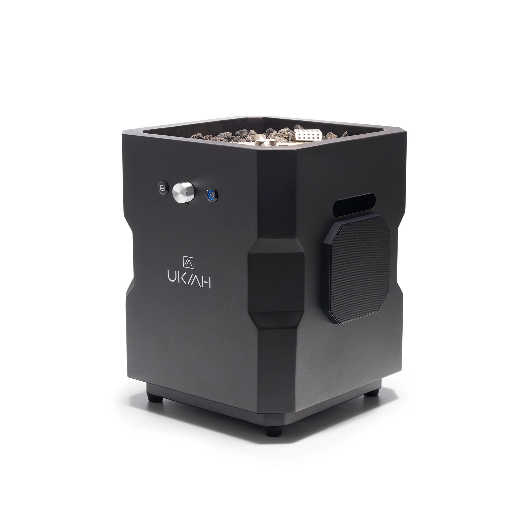 Ukiah Co Tailgater Portable Wireless Fire Pit with Speaker Sound System, Black - Womvr