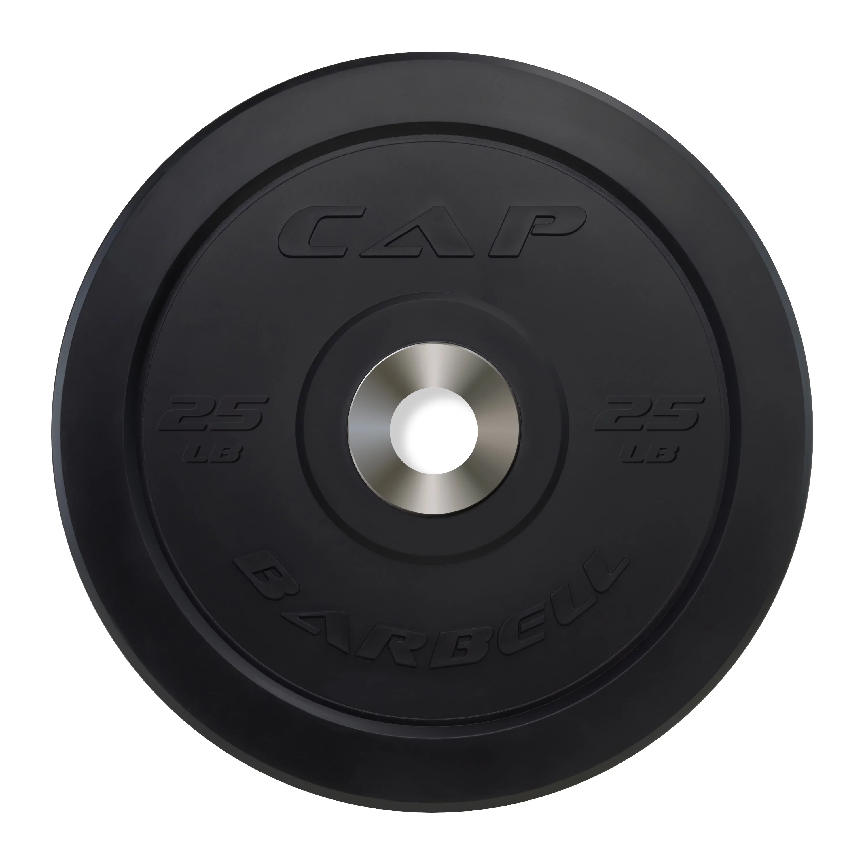 CAP 25 lb Olympic Bumper Plate, Black - Womvr