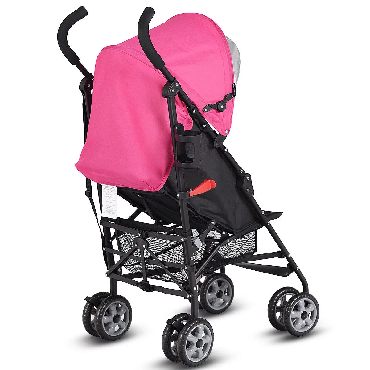 Costway Folding Lightweight Baby Toddler Umbrella Travel Stroller with Storage Basket Black - Womvr