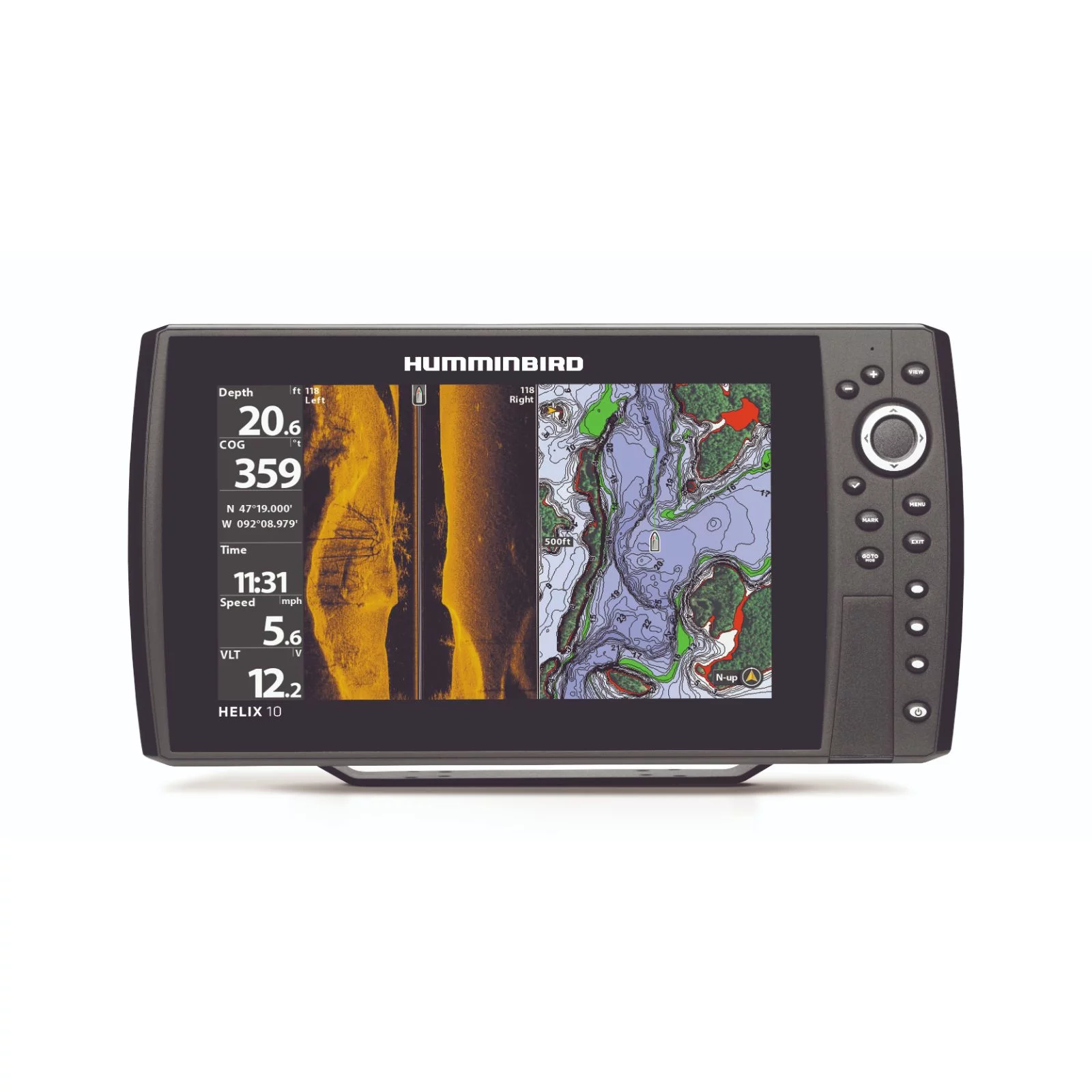 Humminbird Helix 10 CHIRP MEGA SI+ Fish Finder/Chart Plotter/GPS G4N, 411420-1 - Womvr