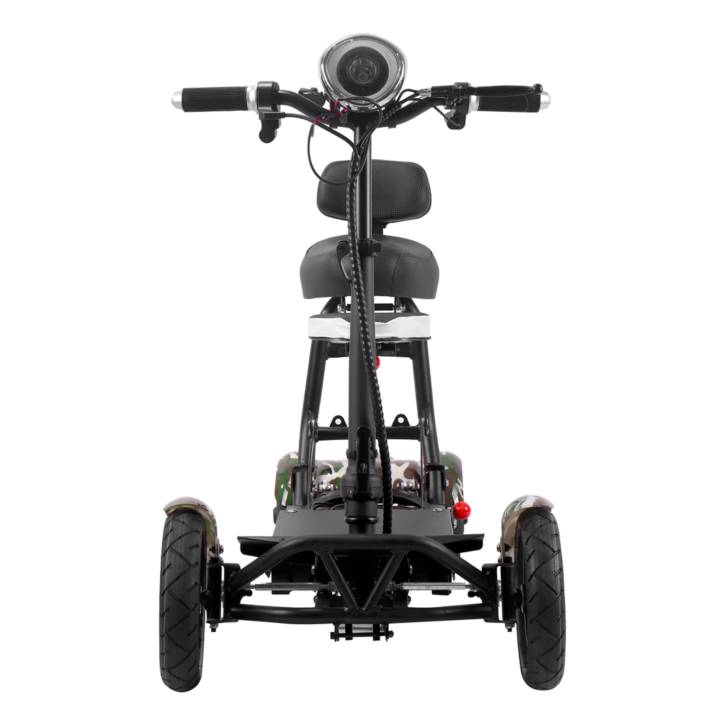 Smart Lightweight Electric Power Scooter, 4 Wheels Foldable Double Seats - Womvr