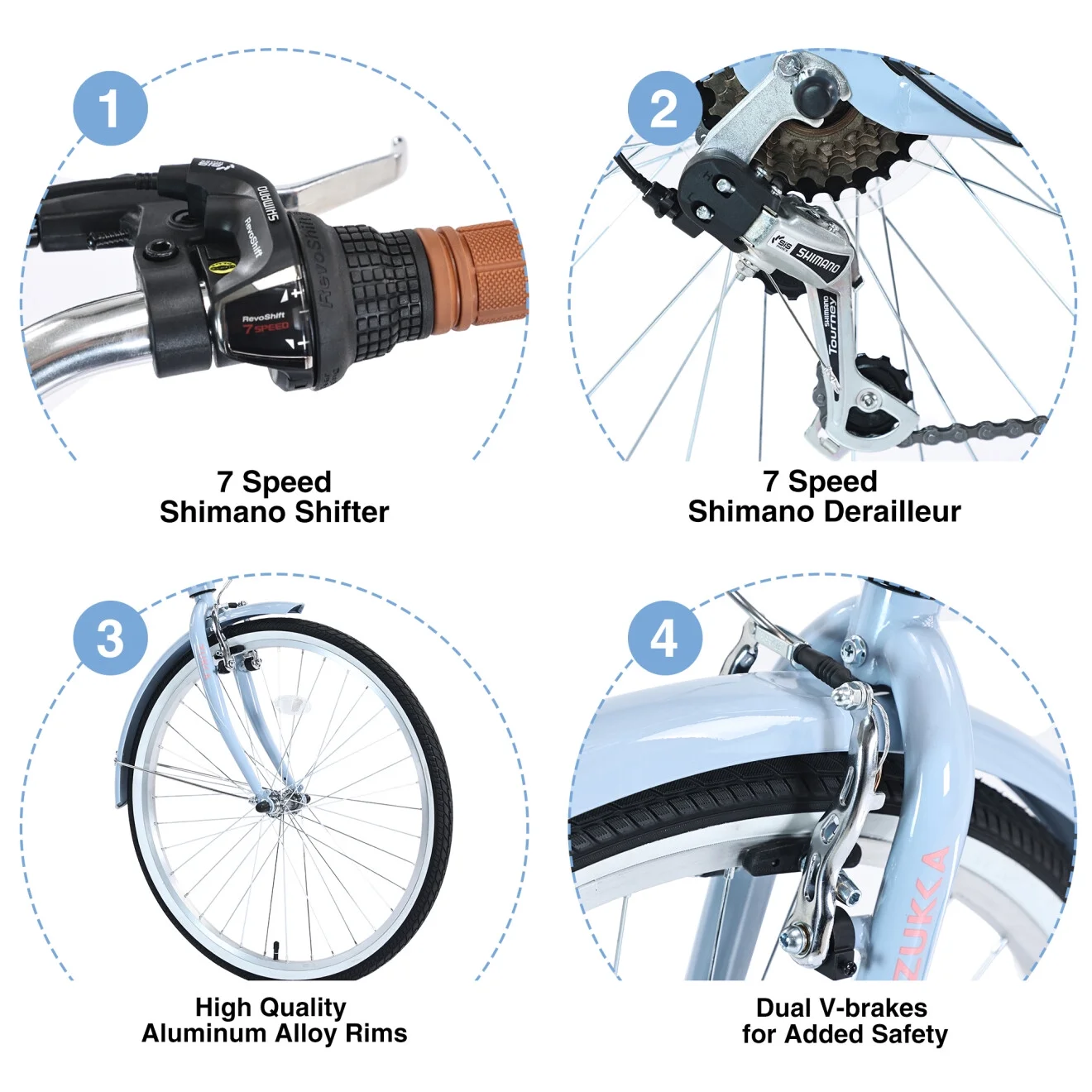 Womens Bike 26 inch Shimano 7 speed Beach Cruiser Bike for Ladies Commuter Bike City Bike, 85% Assembled, Yellow - Womvr