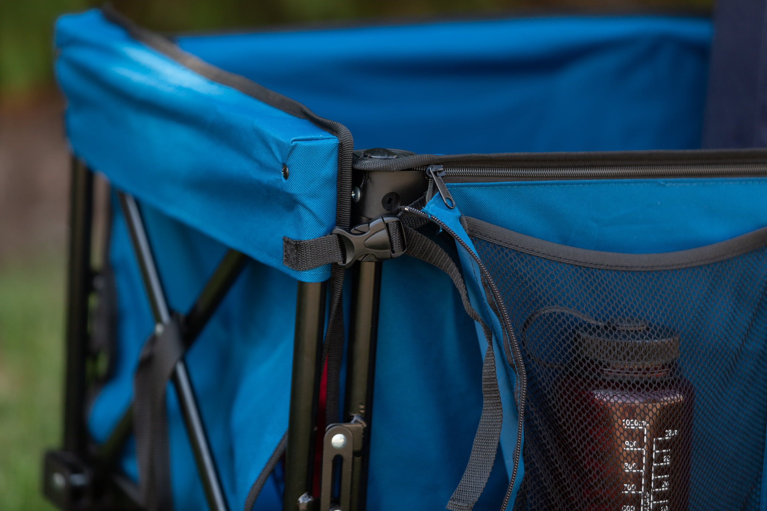 Ozark Trail Quad Folding Camp Wagon with Tailgate, Blue - Womvr