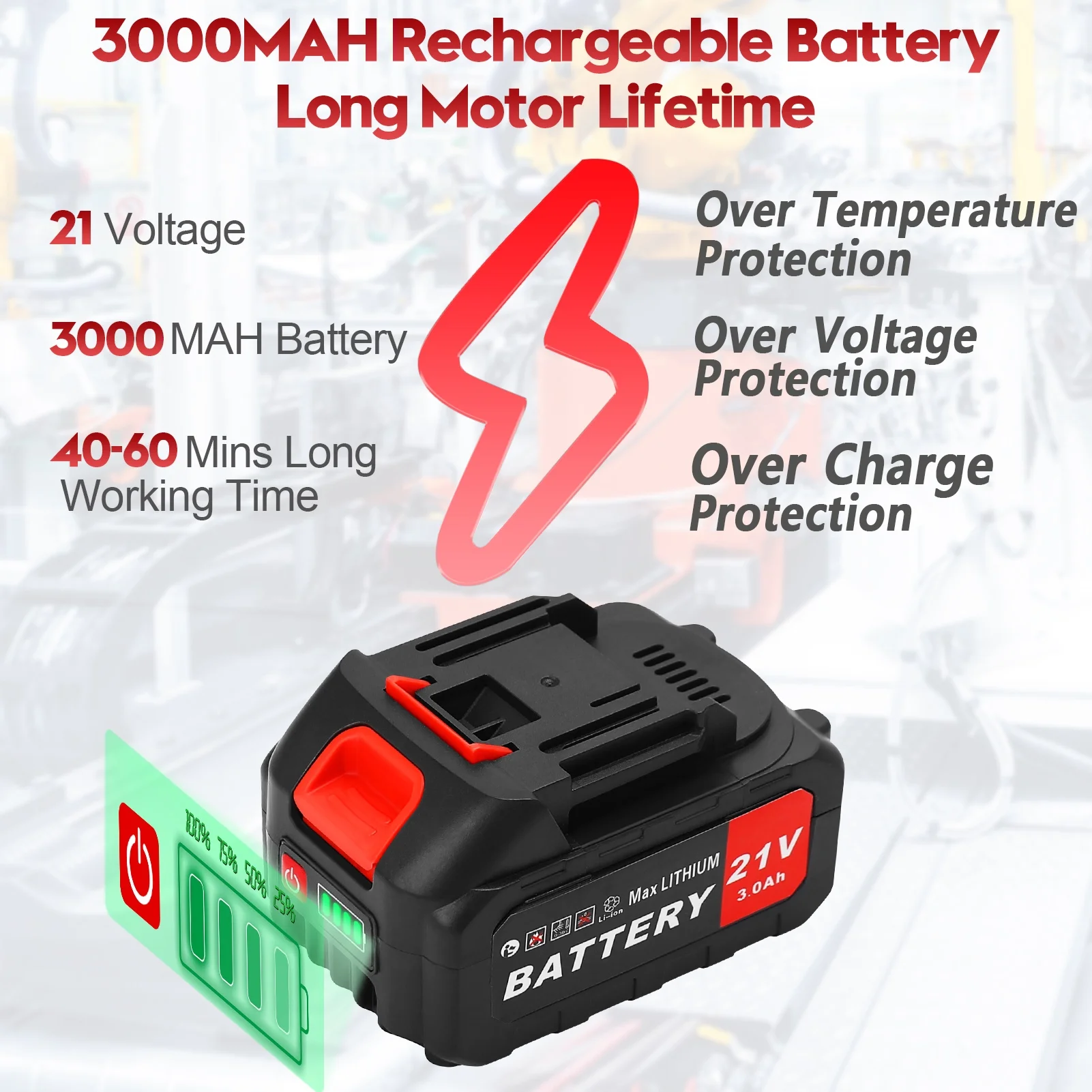 Mini Chainsaw Cordless with 2 Chains and 3.0Ah Battery, Tanbaby 8