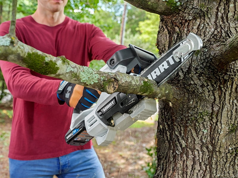 HART 20-Volt 8-inch Battery-Powered Pruning Chainsaw Kit, (1) 2.0Ah Lithium-Ion Battery - Womvr