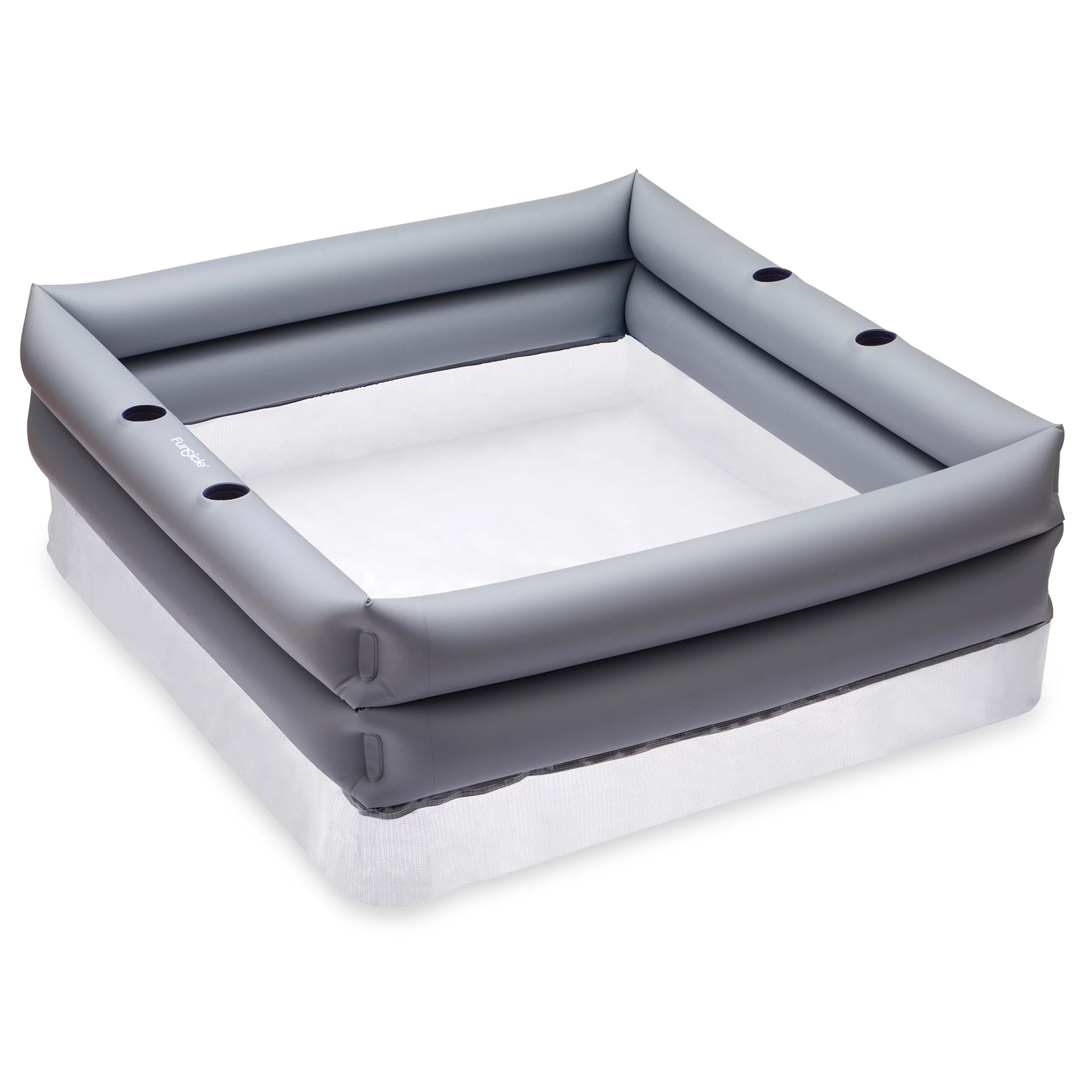 Funsicle Rectangular Truck Bed Inflatable Swimming Pool, Gray, Adults - Womvr