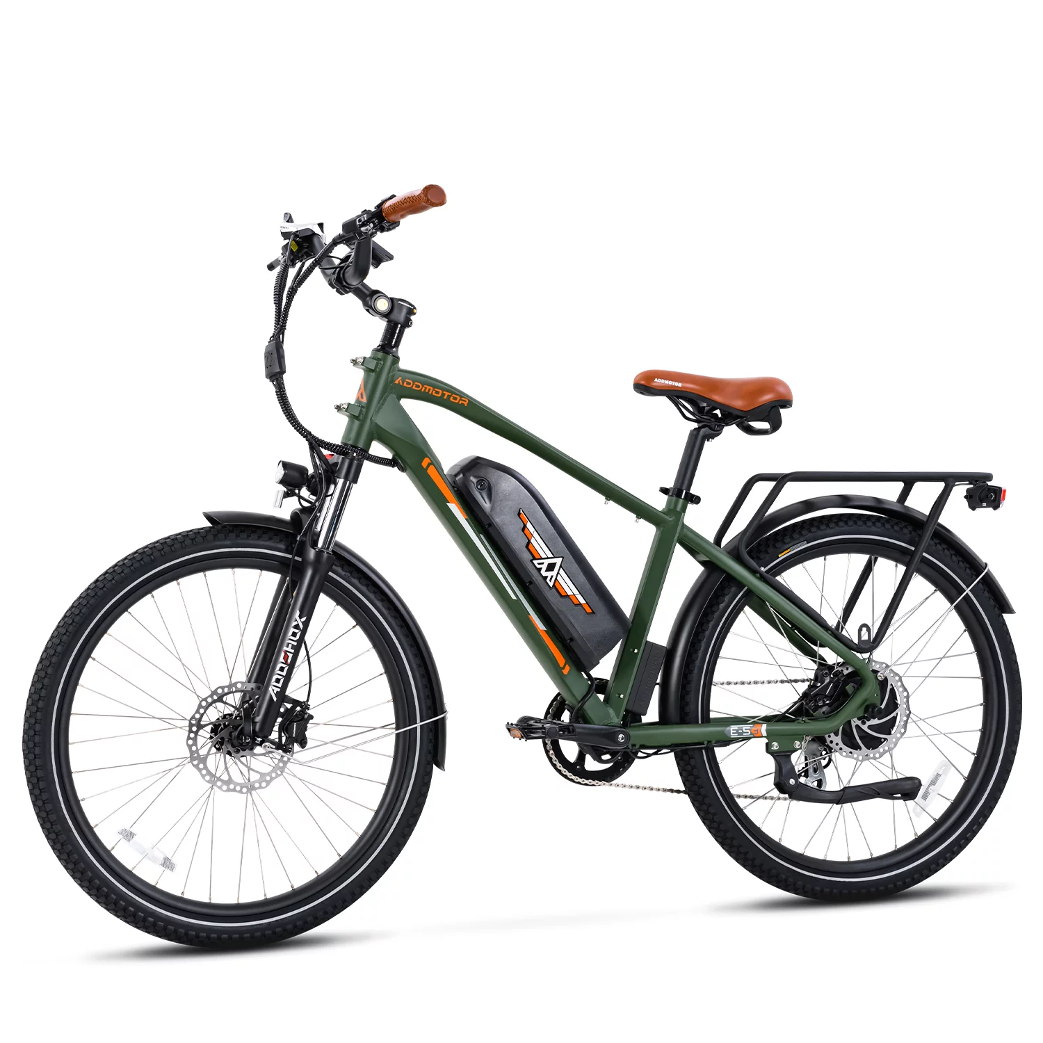 Addmotor 26 inch Electric Bicycles, 500W 48V 20AH UL Certified Battery Ebike, Commuter City Beach Electric Bike for Adults, 125Miles, E-53 White - Womvr